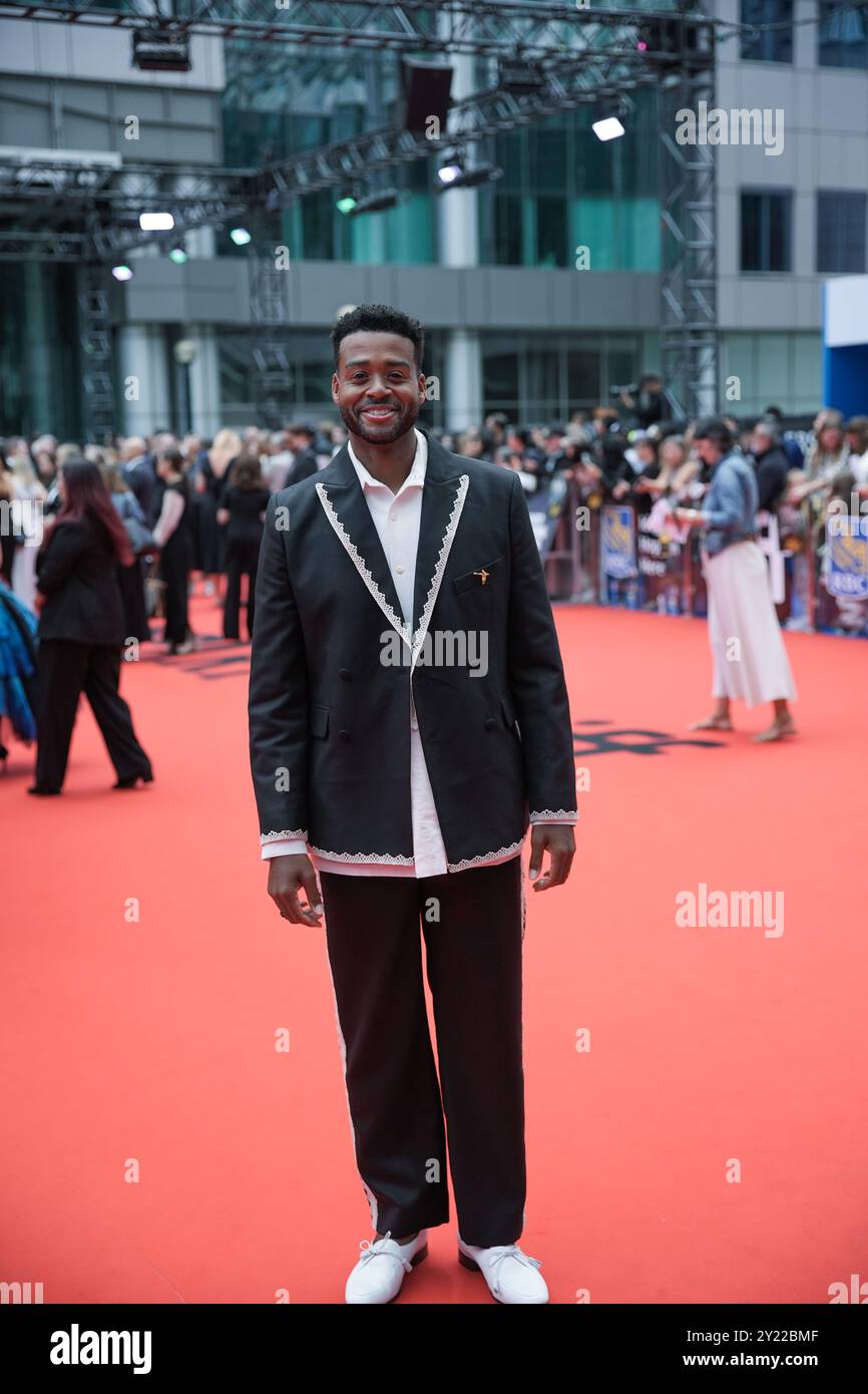 Toronto, Canada. 8 settembre 2024. Kris Bowers sul Red carpet al Toronto International Film Festival per il Gala del film "The Wild robot" proiezione Roy Thomson Hall Theatre 8 settembre crediti: Sharon Dobson/Alamy Live News Credit: Sharon Dobson/Alamy Live News Foto Stock