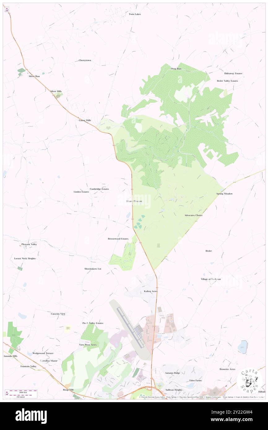 Mount Pleasant, Carroll County, Stati Uniti, Maryland, N 39 38' 45'', S 77 0' 20'', MAP, Cartascapes Map pubblicata nel 2024. Esplora Cartascapes, una mappa che rivela i diversi paesaggi, culture ed ecosistemi della Terra. Viaggia attraverso il tempo e lo spazio, scoprendo l'interconnessione del passato, del presente e del futuro del nostro pianeta. Foto Stock