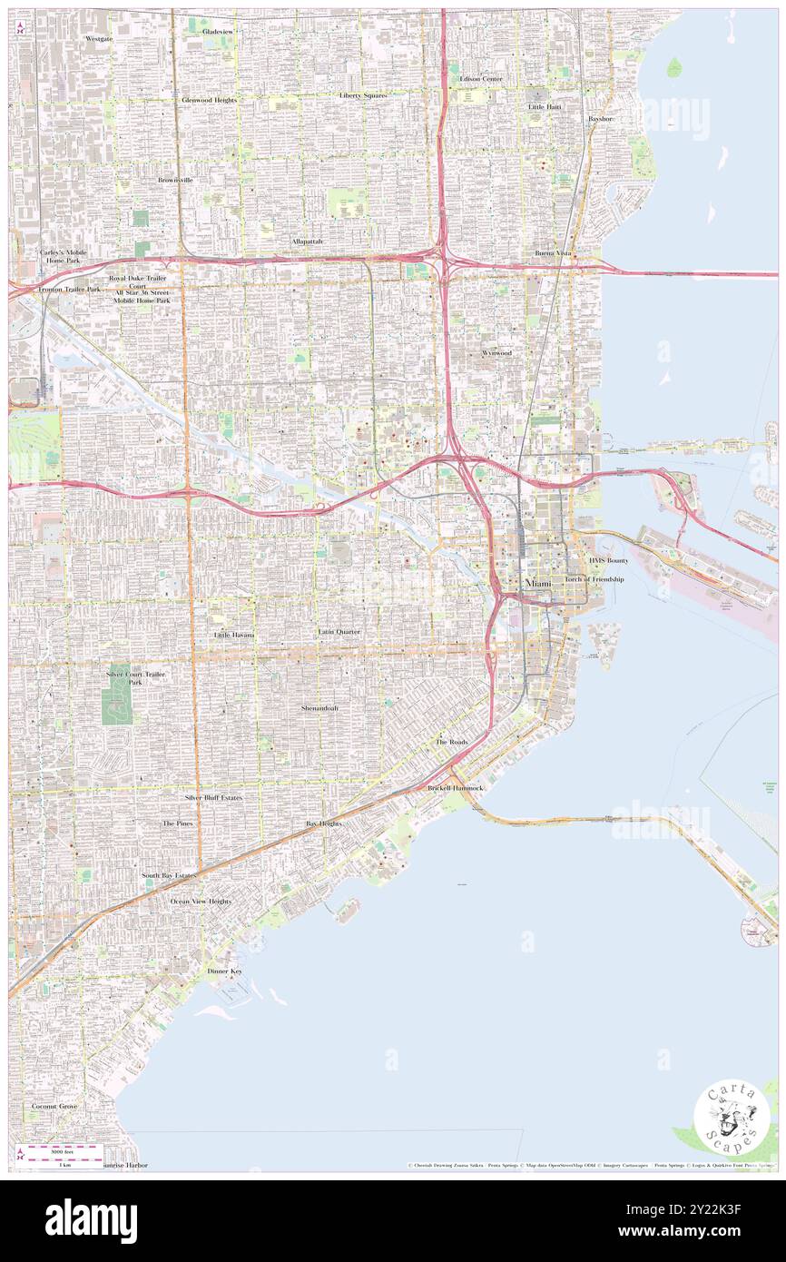 East Little Havana, Miami-Dade County, Stati Uniti, Florida, N 25 46' 24''', S 80 12' 45'', mappa, Cartascapes Map pubblicata nel 2024. Esplora Cartascapes, una mappa che rivela i diversi paesaggi, culture ed ecosistemi della Terra. Viaggia attraverso il tempo e lo spazio, scoprendo l'interconnessione del passato, del presente e del futuro del nostro pianeta. Foto Stock