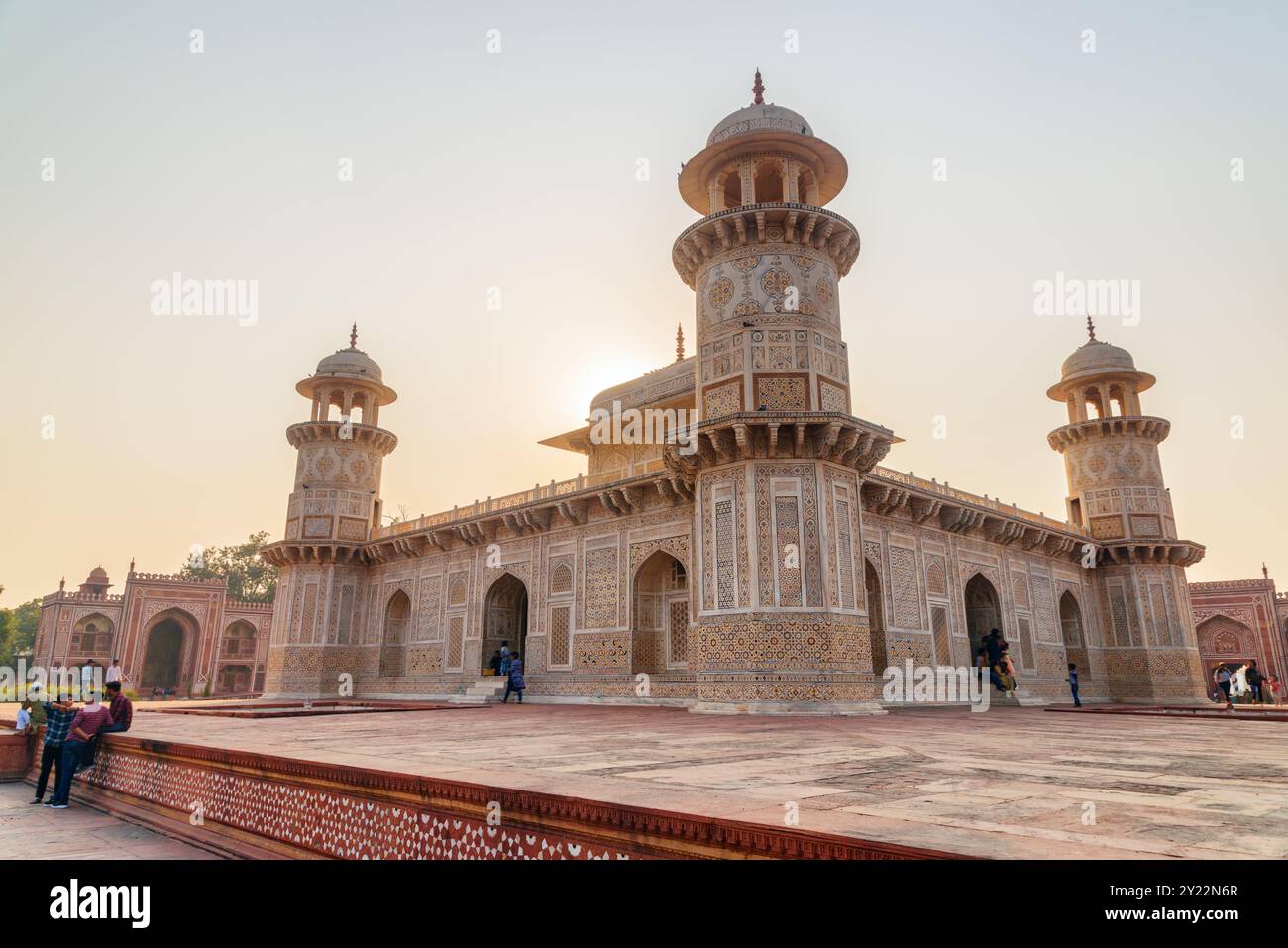Splendida vista della Tomba di Itimad-ud-Daulah (Baby Taj) Foto Stock