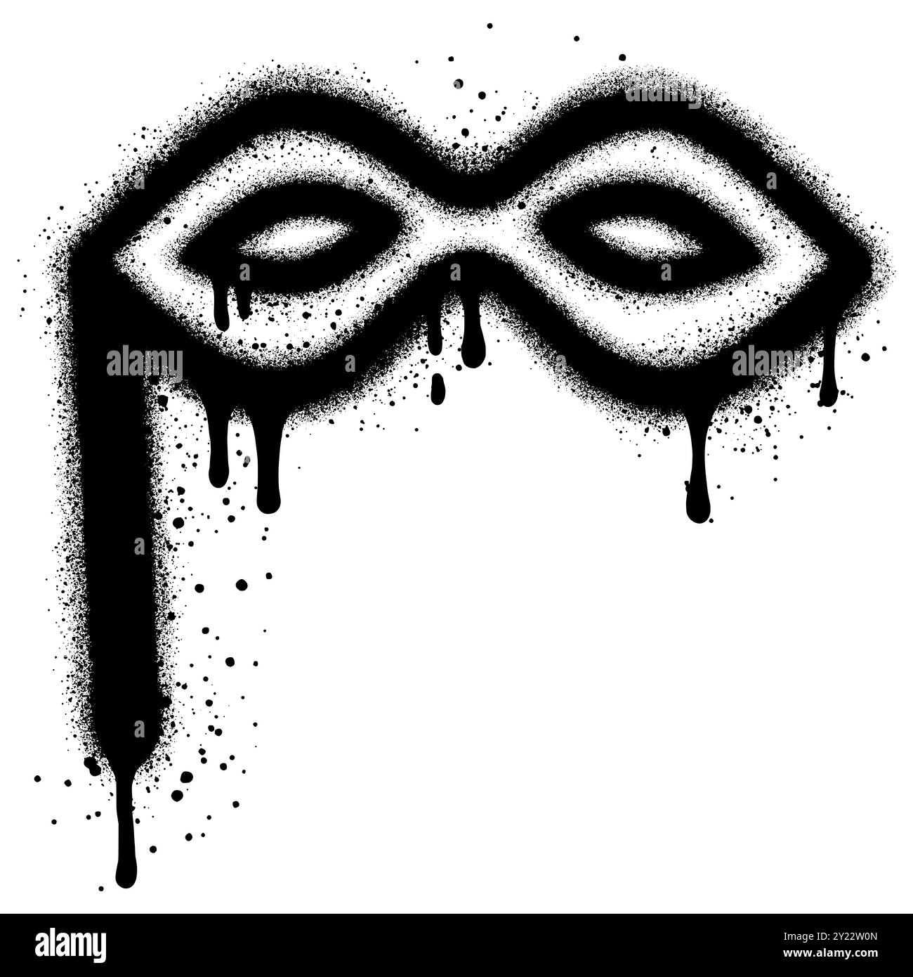 mascherare i graffiti con vernice spray nera. illustrazione vettoriale. Illustrazione Vettoriale