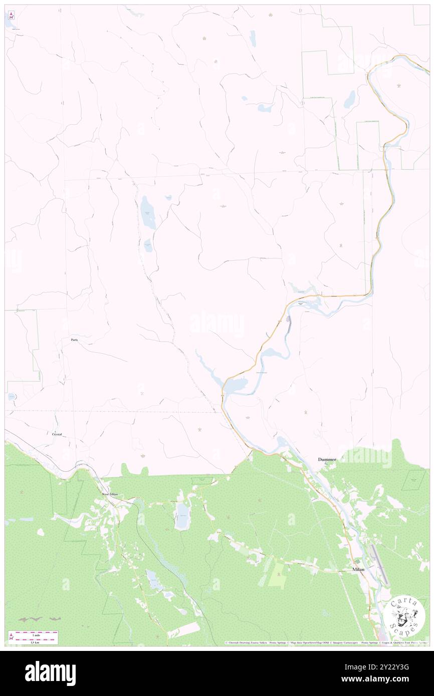 Dummer, Coos County, Stati Uniti, New Hampshire, N 44 36' 38'', S 71 12' 3'', MAP, Cartascapes Map pubblicata nel 2024. Esplora Cartascapes, una mappa che rivela i diversi paesaggi, culture ed ecosistemi della Terra. Viaggia attraverso il tempo e lo spazio, scoprendo l'interconnessione del passato, del presente e del futuro del nostro pianeta. Foto Stock