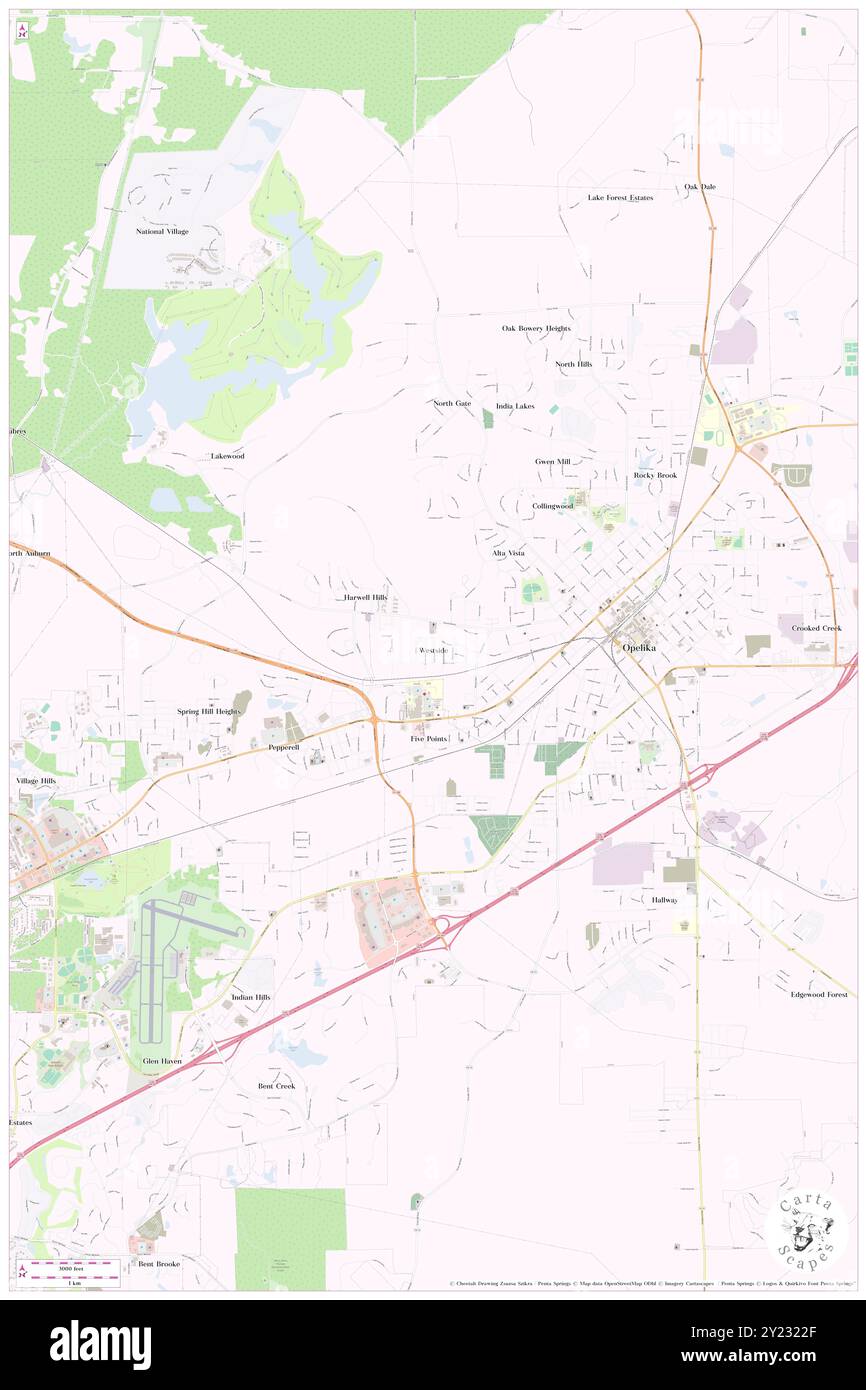 Westside, Lee County, Stati Uniti, Alabama, N 32 38' 42'', S 85 24' 9'', MAP, Cartascapes Map pubblicata nel 2024. Esplora Cartascapes, una mappa che rivela i diversi paesaggi, culture ed ecosistemi della Terra. Viaggia attraverso il tempo e lo spazio, scoprendo l'interconnessione del passato, del presente e del futuro del nostro pianeta. Foto Stock