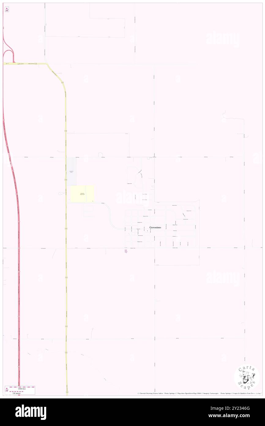 Geronimo, Comanche County, Stati Uniti, Oklahoma, N 34 28' 52'', S 98 22' 59'', MAP, Cartascapes Map pubblicata nel 2024. Esplora Cartascapes, una mappa che rivela i diversi paesaggi, culture ed ecosistemi della Terra. Viaggia attraverso il tempo e lo spazio, scoprendo l'interconnessione del passato, del presente e del futuro del nostro pianeta. Foto Stock