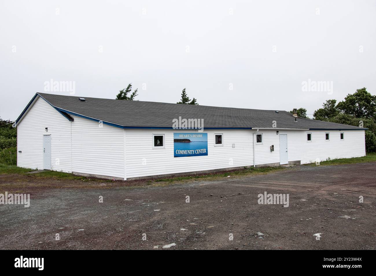 Centro comunitario sulla NL 80 a Heart's Desire, Newfoundland & Labrador, Canada Foto Stock