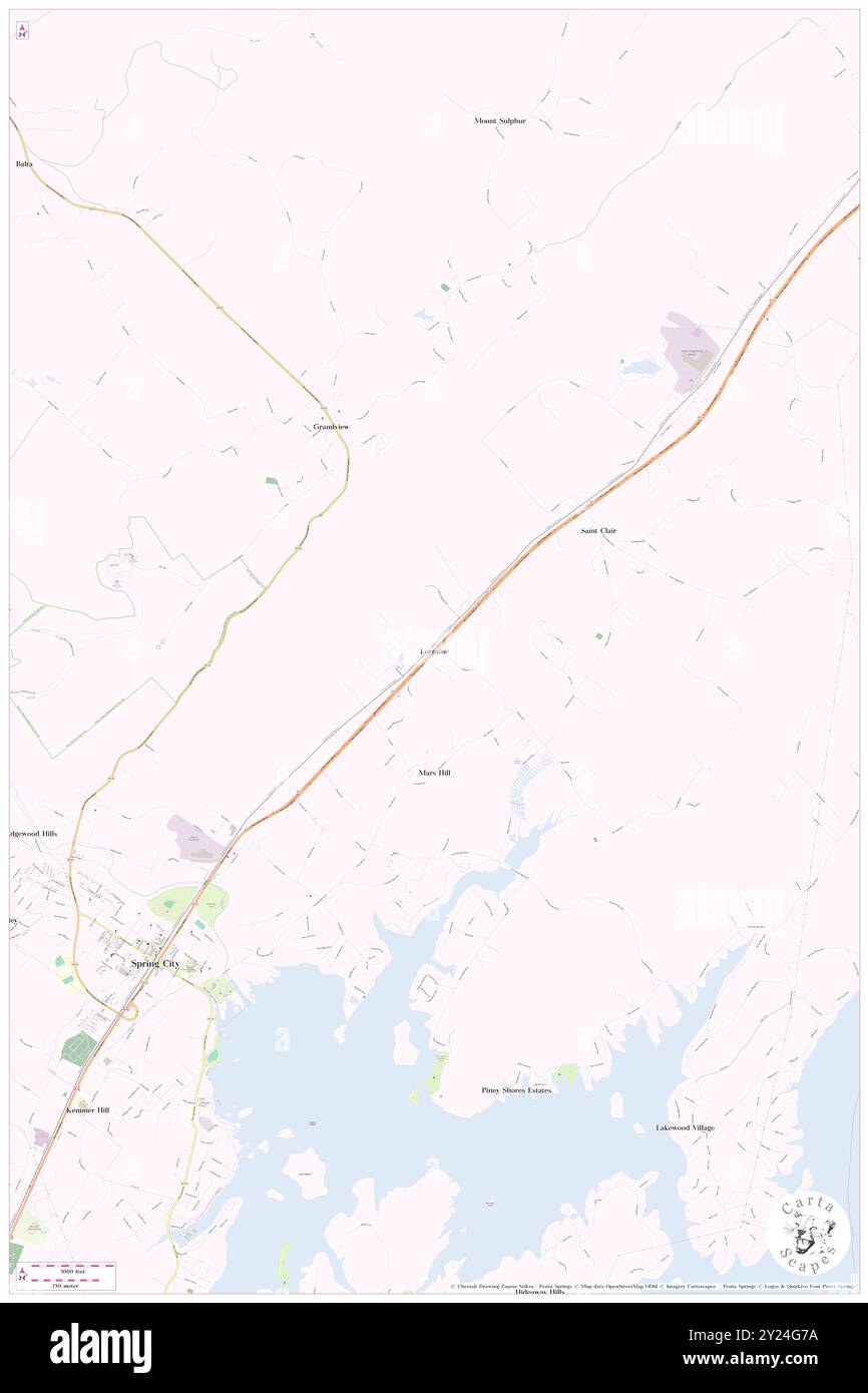 Lorraine, Rhea County, Stati Uniti, Stati Uniti, Tennessee, N 35 43' 19'', S 84 49' 39''', MAP, Cartascapes Map pubblicata nel 2024. Esplora Cartascapes, una mappa che rivela i diversi paesaggi, culture ed ecosistemi della Terra. Viaggia attraverso il tempo e lo spazio, scoprendo l'interconnessione del passato, del presente e del futuro del nostro pianeta. Foto Stock