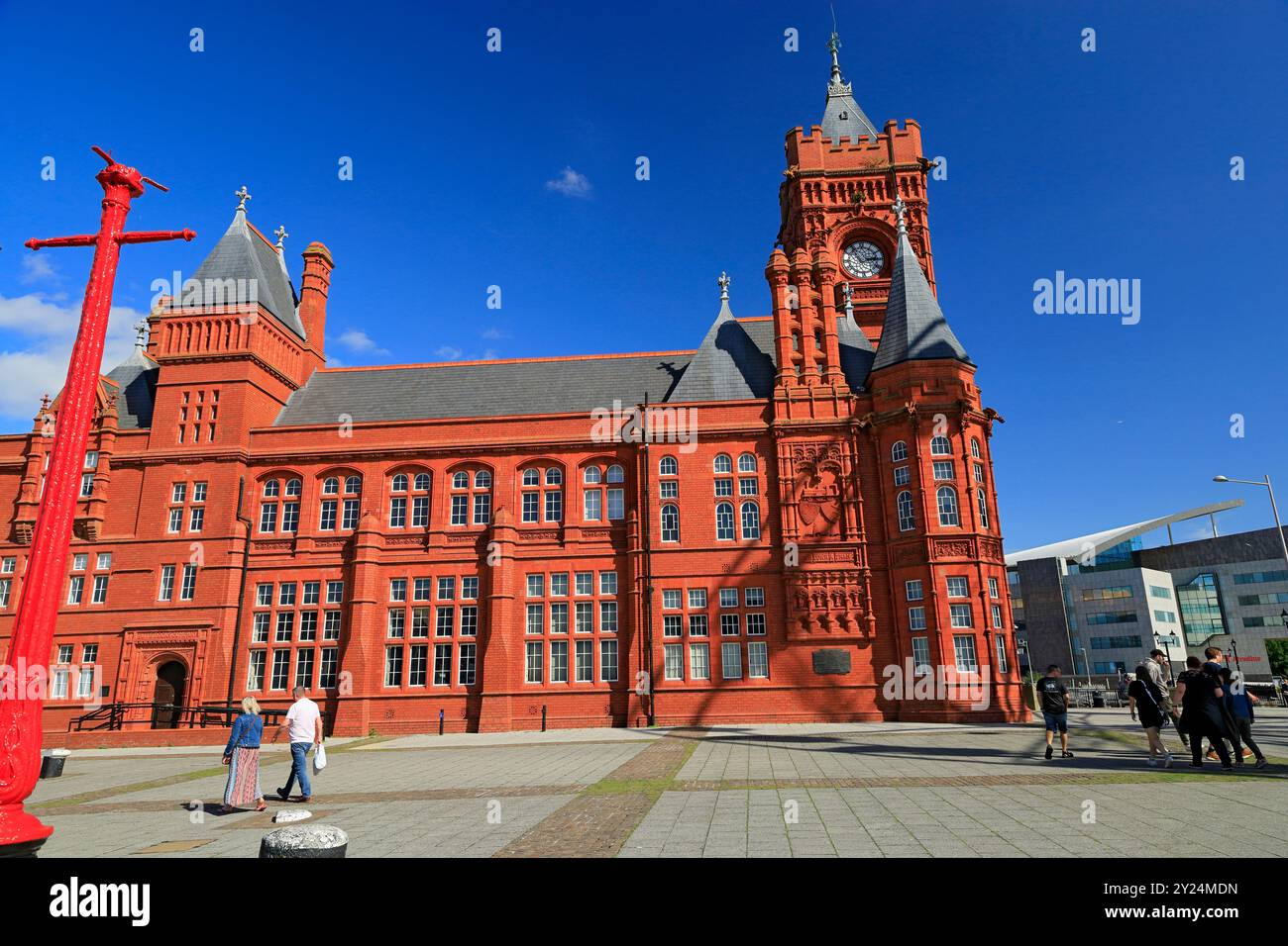 Vittoriano Edificio Pierhead, Baia di Cardiff, Cardiff, Galles, UK. Foto Stock