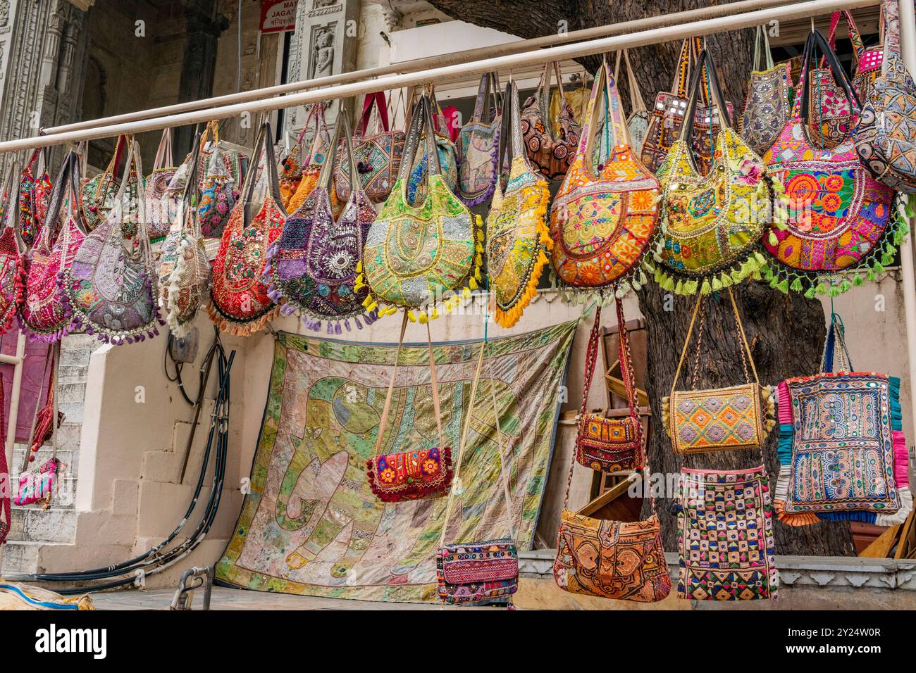 Artigianato in vendita nel Rajasthan Foto Stock