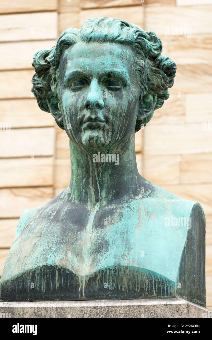 Bayreuth Ludovico II, re di Baviera, busto di Ludovico II Foto Stock
