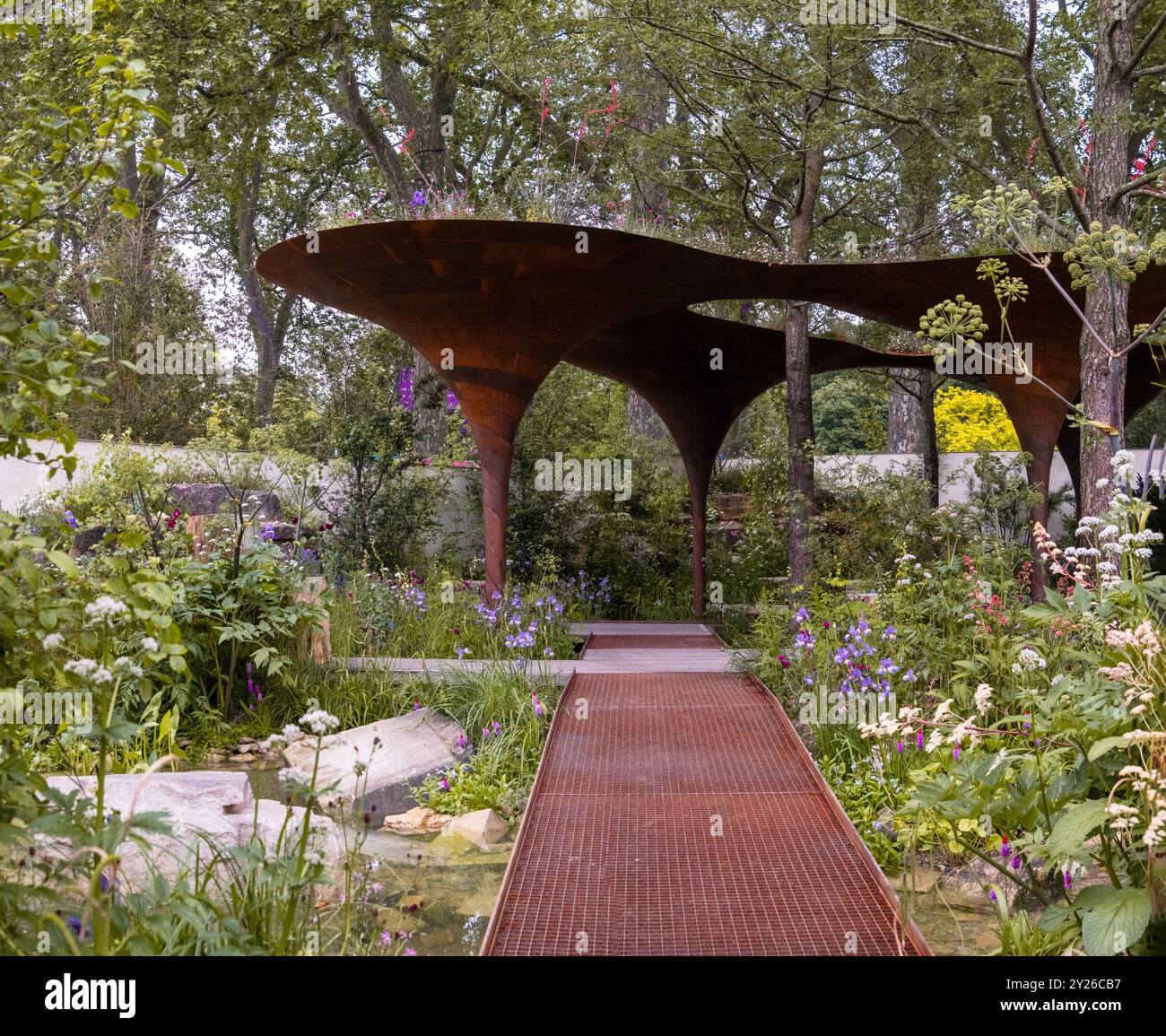 The Water Aid Garden al Chelsea Flower Show 2024 di Londra, Regno Unito. Foto Stock