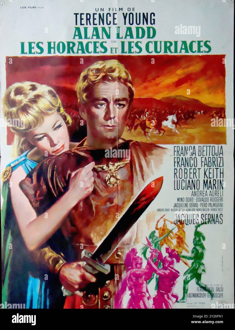 Duel of the Champions - poster dei film francesi d'epoca Foto Stock