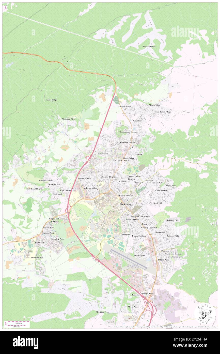 University Terrace, Montgomery County, Stati Uniti, Stati Uniti, Virginia, N 37 14' 38'', S 80 25' 15'', MAP, Cartascapes Map pubblicata nel 2024. Esplora Cartascapes, una mappa che rivela i diversi paesaggi, culture ed ecosistemi della Terra. Viaggia attraverso il tempo e lo spazio, scoprendo l'interconnessione del passato, del presente e del futuro del nostro pianeta. Foto Stock