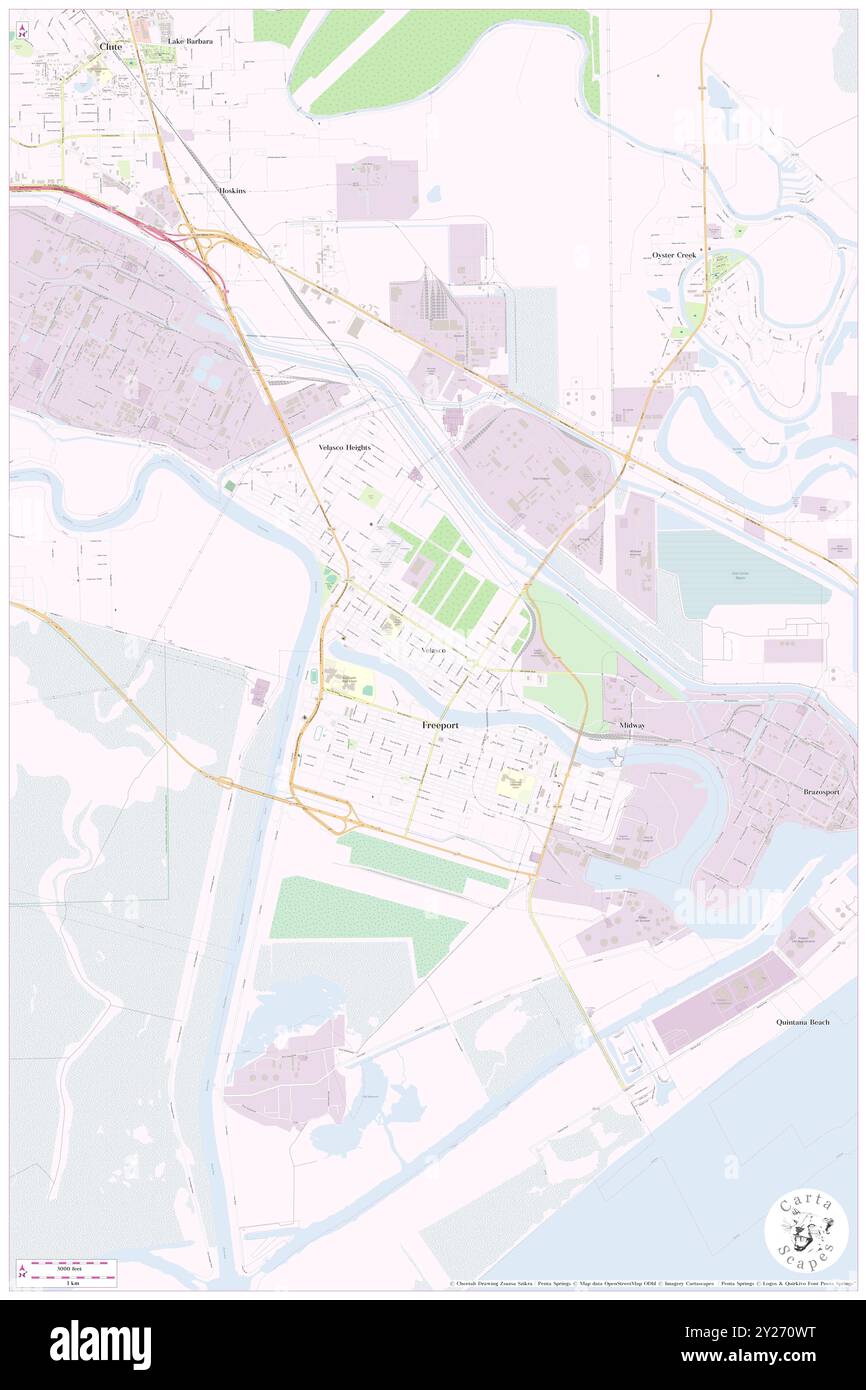 Velasco, Brazoria County, Stati Uniti, Stati Uniti, Texas, N 28 57' 42'', S 95 21' 37'', MAP, Cartascapes Map pubblicata nel 2024. Esplora Cartascapes, una mappa che rivela i diversi paesaggi, culture ed ecosistemi della Terra. Viaggia attraverso il tempo e lo spazio, scoprendo l'interconnessione del passato, del presente e del futuro del nostro pianeta. Foto Stock