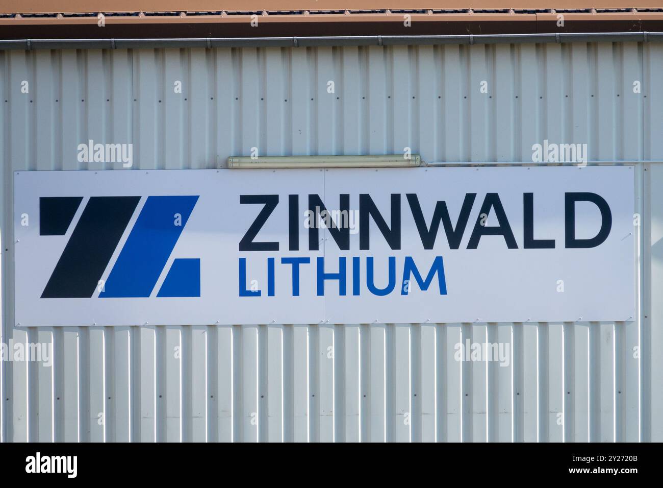 Zinnwald Lithium Sign Mining Company Altenberg Germania Europa tedesco Erzgebirge Foto Stock