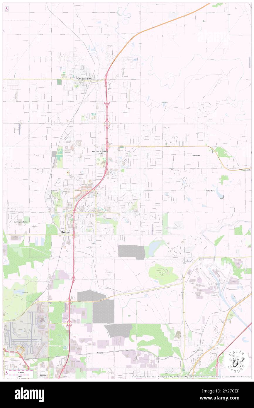 Owasso, Tulsa County, Stati Uniti, Oklahoma, N 36 16' 10'', S 95 51' 16'', MAP, Cartascapes Map pubblicata nel 2024. Esplora Cartascapes, una mappa che rivela i diversi paesaggi, culture ed ecosistemi della Terra. Viaggia attraverso il tempo e lo spazio, scoprendo l'interconnessione del passato, del presente e del futuro del nostro pianeta. Foto Stock