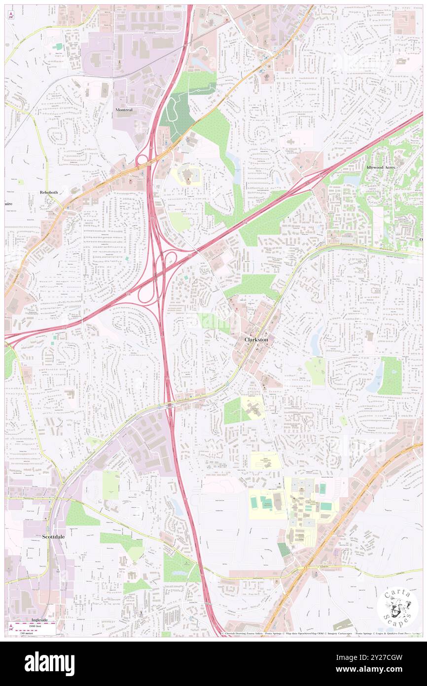 Clarkston, DeKalb County, Stati Uniti, Georgia, N 33 48' 34'', S 84 14' 22'', MAP, Cartascapes Map pubblicata nel 2024. Esplora Cartascapes, una mappa che rivela i diversi paesaggi, culture ed ecosistemi della Terra. Viaggia attraverso il tempo e lo spazio, scoprendo l'interconnessione del passato, del presente e del futuro del nostro pianeta. Foto Stock