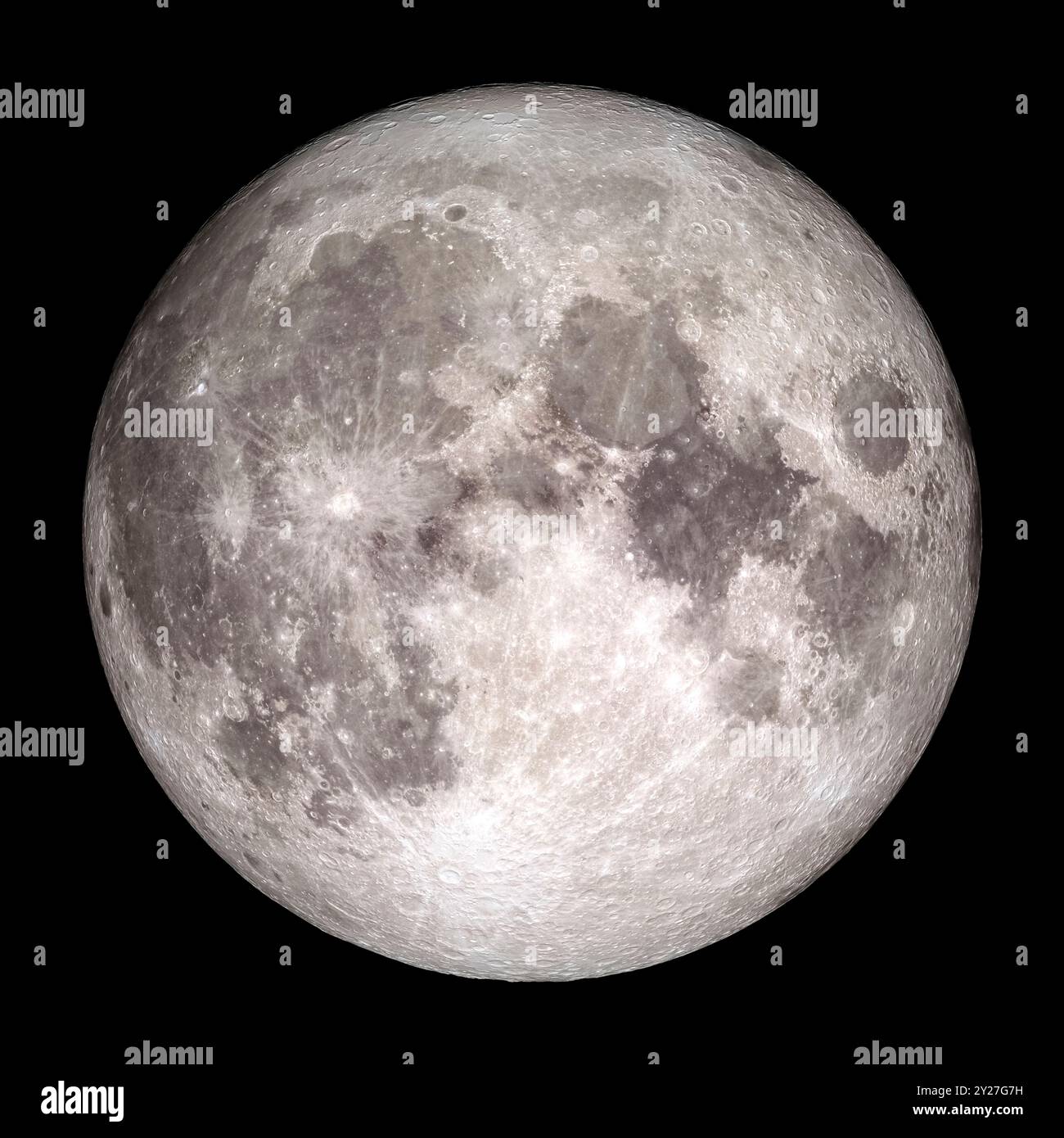 Luna - immagine composita della Luna della Terra prodotta utilizzando i dati della missione Lunar Reconnaissance Orbiter (LRO) della NASA, fornendo dettagli senza precedenti della superficie della Luna. Ottimizzato per supporti di stampa ed esposizioni. Crediti: NASA / GSFC / LRO / Futuras Fotos Foto Stock