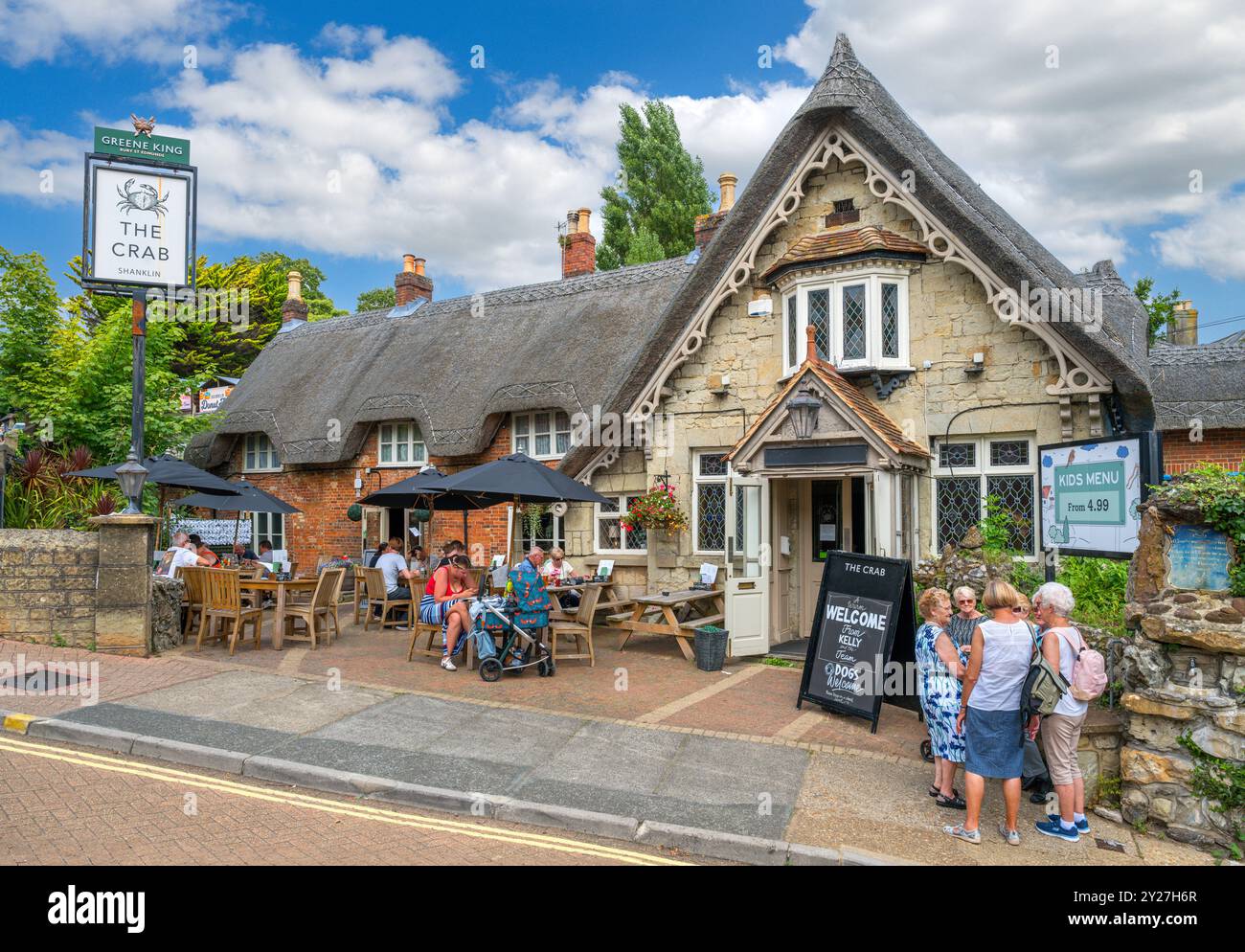 The Crab Pub, Shanklin, Isola di Wight, Inghilterra, Regno Unito Foto Stock
