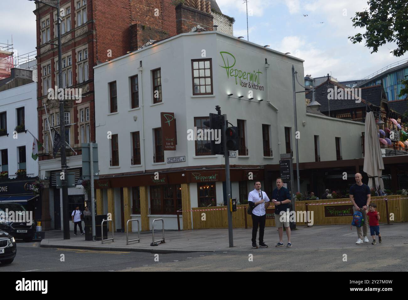 Peppermint Bar and Kitchen in St Mary Street. Cardiff, Galles, Regno Unito. 18 luglio 2024. Foto Stock