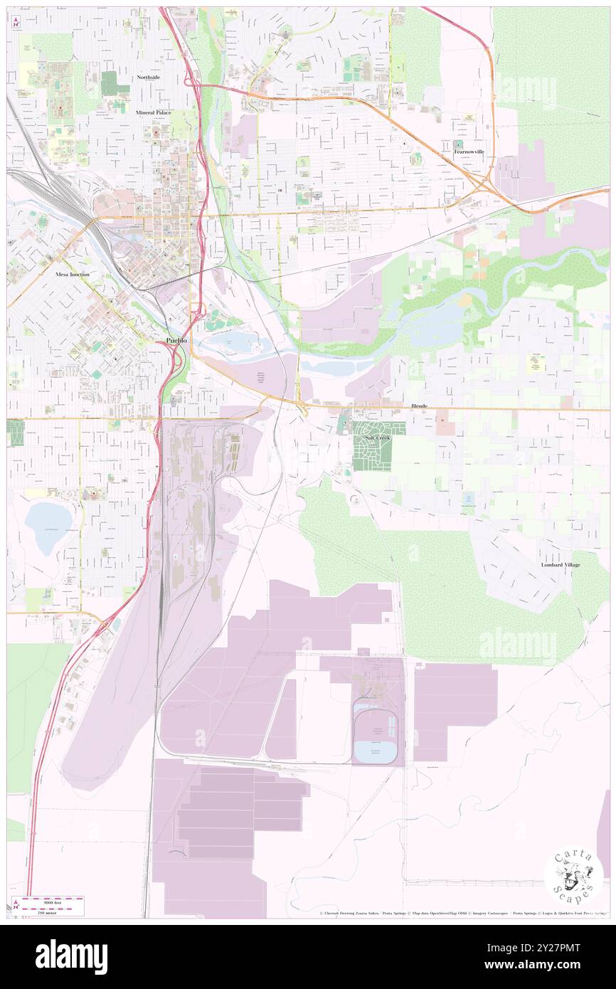 Salt Creek, Pueblo County, Stati Uniti, Stati Uniti, Colorado, N 38 14' 18''', S 104 35' 13'', MAP, Cartascapes Map pubblicata nel 2024. Esplora Cartascapes, una mappa che rivela i diversi paesaggi, culture ed ecosistemi della Terra. Viaggia attraverso il tempo e lo spazio, scoprendo l'interconnessione del passato, del presente e del futuro del nostro pianeta. Foto Stock