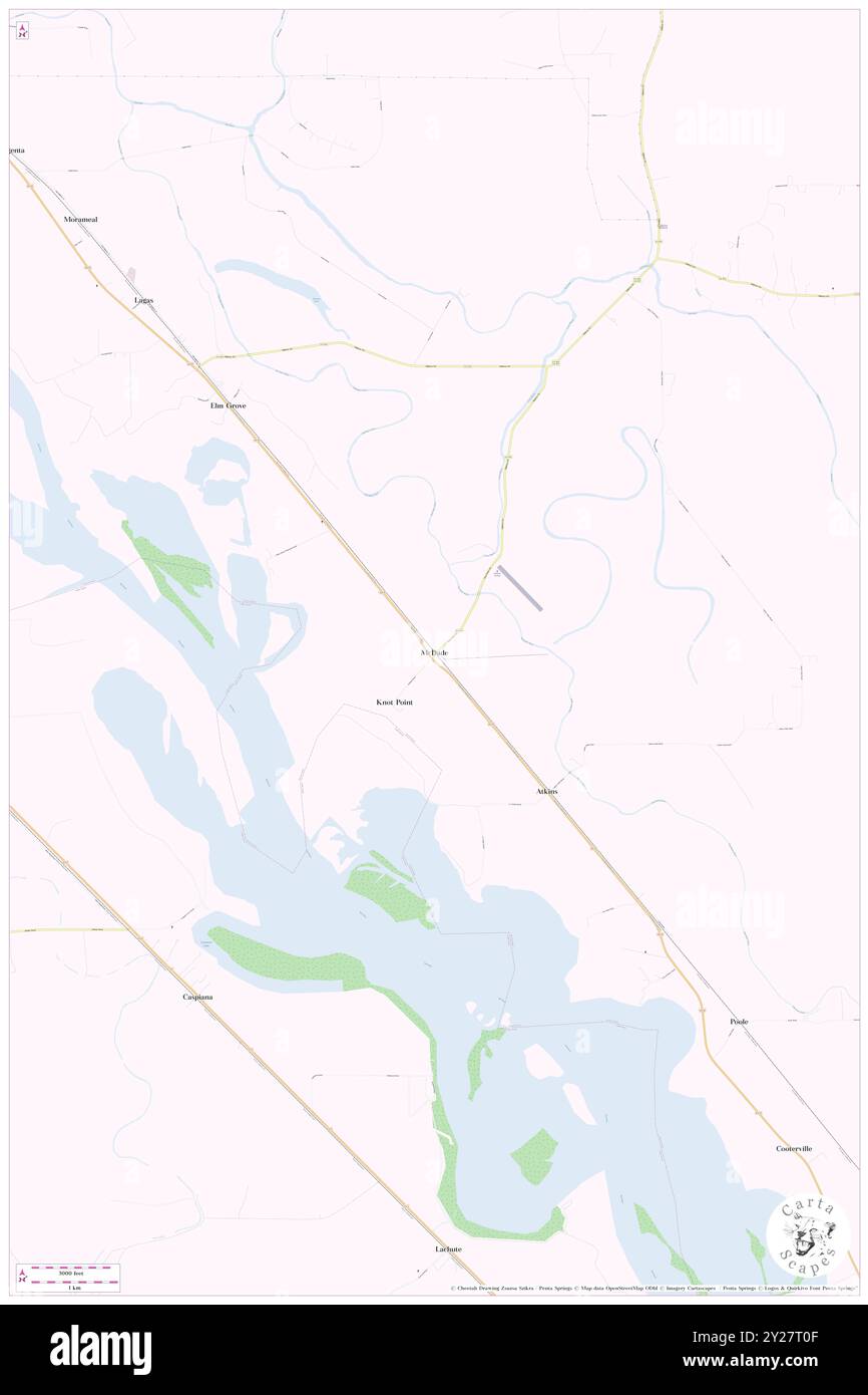 McDade, Bossier Parish, Stati Uniti, Louisiana, N 32 19' 24''', S 93 31' 41'', MAP, Cartascapes Map pubblicata nel 2024. Esplora Cartascapes, una mappa che rivela i diversi paesaggi, culture ed ecosistemi della Terra. Viaggia attraverso il tempo e lo spazio, scoprendo l'interconnessione del passato, del presente e del futuro del nostro pianeta. Foto Stock