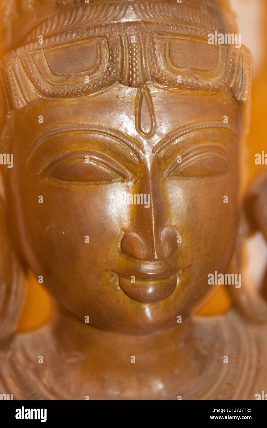 Scultura, Tempio indù, Chennai, Tamil Nadu, India, Asia Foto Stock