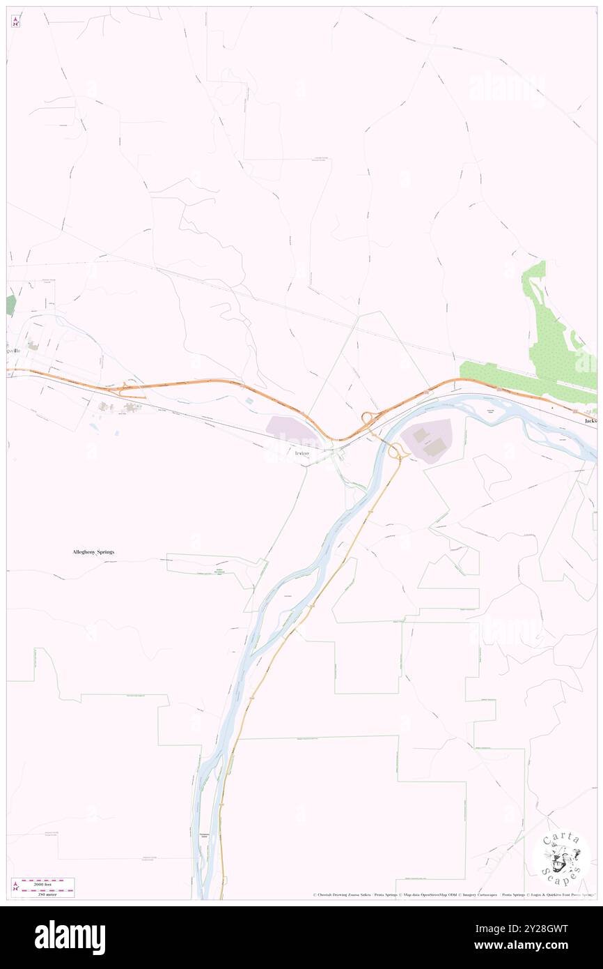 Irvine, contea di Warren, Stati Uniti, Stati Uniti, Pennsylvania, N 41 50' 21'', S 79 16' 6'', MAP, Cartascapes Map pubblicata nel 2024. Esplora Cartascapes, una mappa che rivela i diversi paesaggi, culture ed ecosistemi della Terra. Viaggia attraverso il tempo e lo spazio, scoprendo l'interconnessione del passato, del presente e del futuro del nostro pianeta. Foto Stock