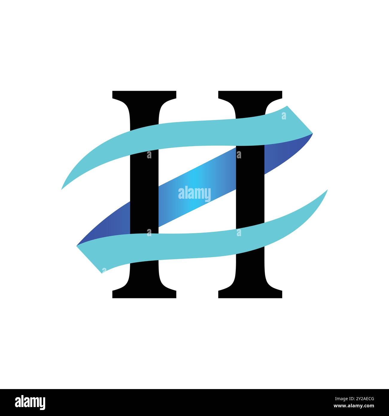 Business and Marketing HZ Letter Logo Design Illustrazione Vettoriale