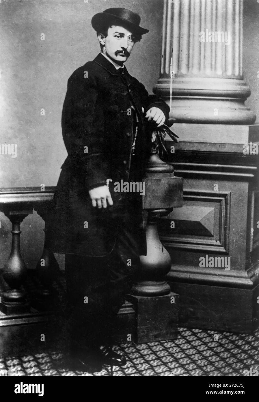 Ritratto d'epoca di John Wilkes Booth, assassino del presidente degli Stati Uniti Abraham Lincoln - autore e data sconosciuti Foto Stock