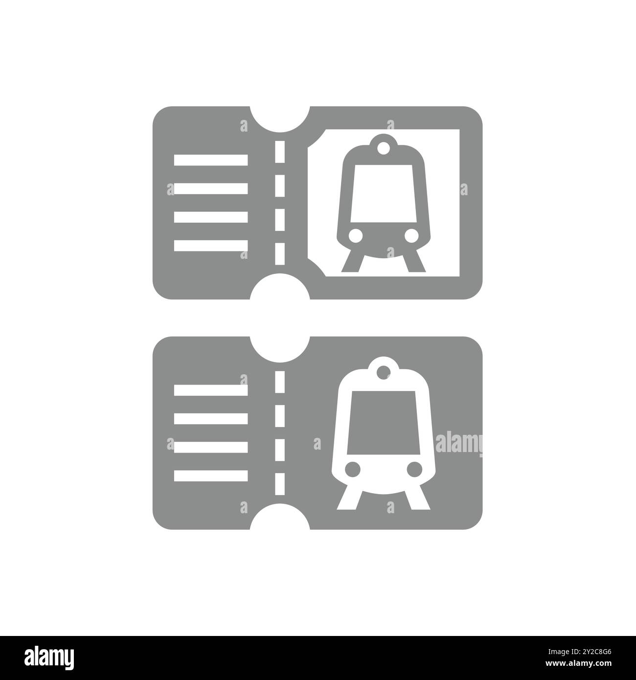 Icona del vettore del biglietto della metropolitana. Simbolo del passaggio del treno della metropolitana. Illustrazione Vettoriale