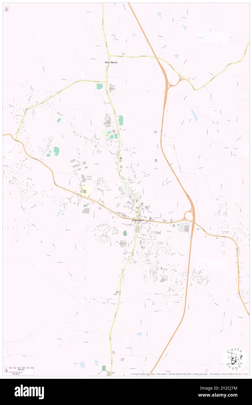 Jamestown, Fentress County, Stati Uniti, Tennessee, N 36 25' 39'', S 84 55' 54'', MAP, Cartascapes Map pubblicata nel 2024. Esplora Cartascapes, una mappa che rivela i diversi paesaggi, culture ed ecosistemi della Terra. Viaggia attraverso il tempo e lo spazio, scoprendo l'interconnessione del passato, del presente e del futuro del nostro pianeta. Foto Stock