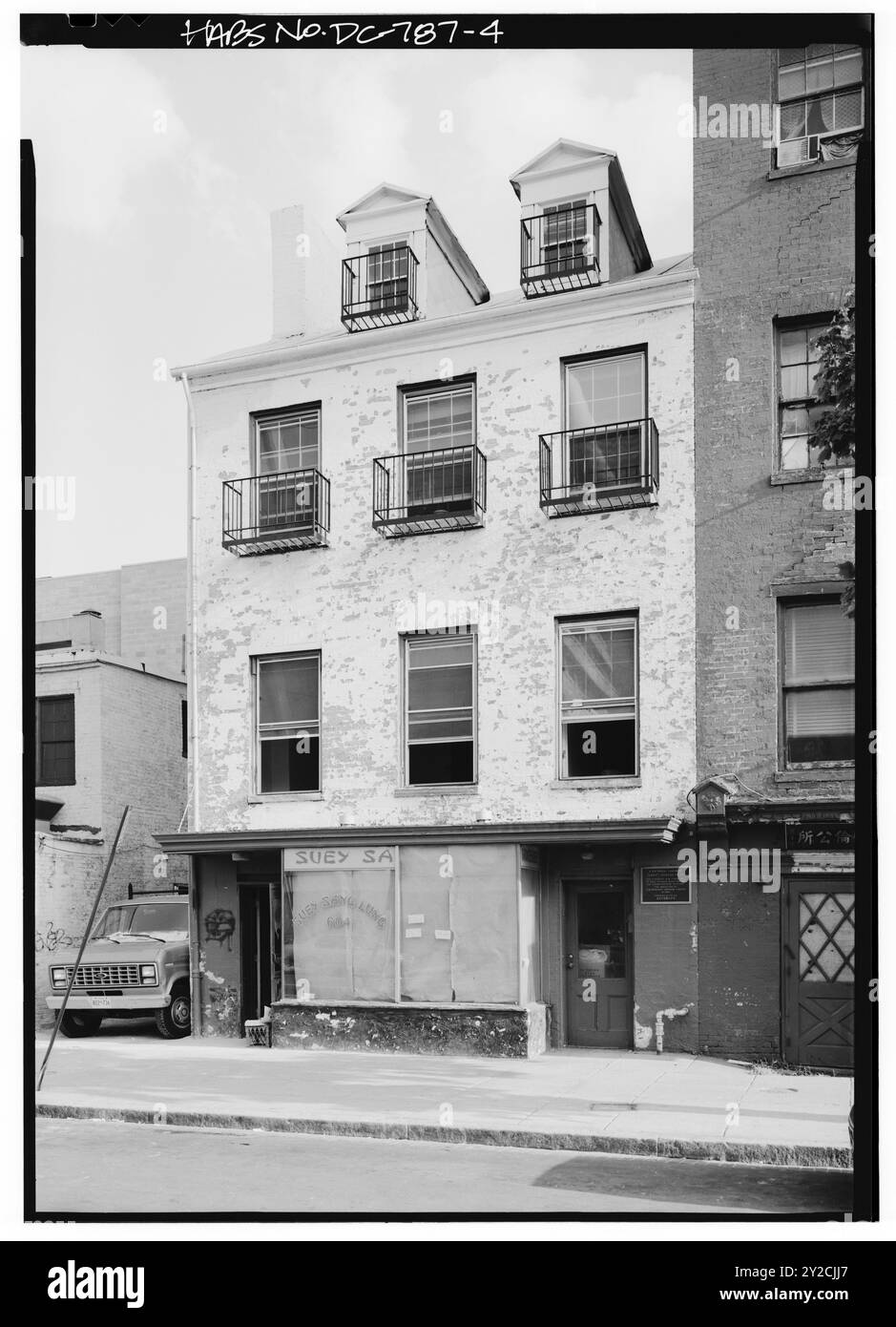 Mary Surratt Boarding House, 604 H Street, Northwest, Washington, District of Columbia - questo fu il luogo di incontri di cospiratori per rapire e successivamente per assassinare il presidente degli Stati Uniti Abraham Lincoln. Fu gestito come pensione da Mary Surratt dal settembre 1864 all'aprile 1865. Foto Stock