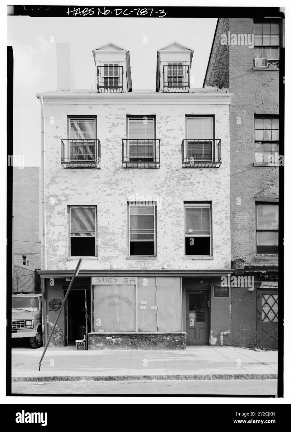 Mary Surratt Boarding House, 604 H Street, Northwest, Washington, District of Columbia - questo fu il luogo di incontri di cospiratori per rapire e successivamente per assassinare il presidente degli Stati Uniti Abraham Lincoln. Fu gestito come pensione da Mary Surratt dal settembre 1864 all'aprile 1865. Foto Stock