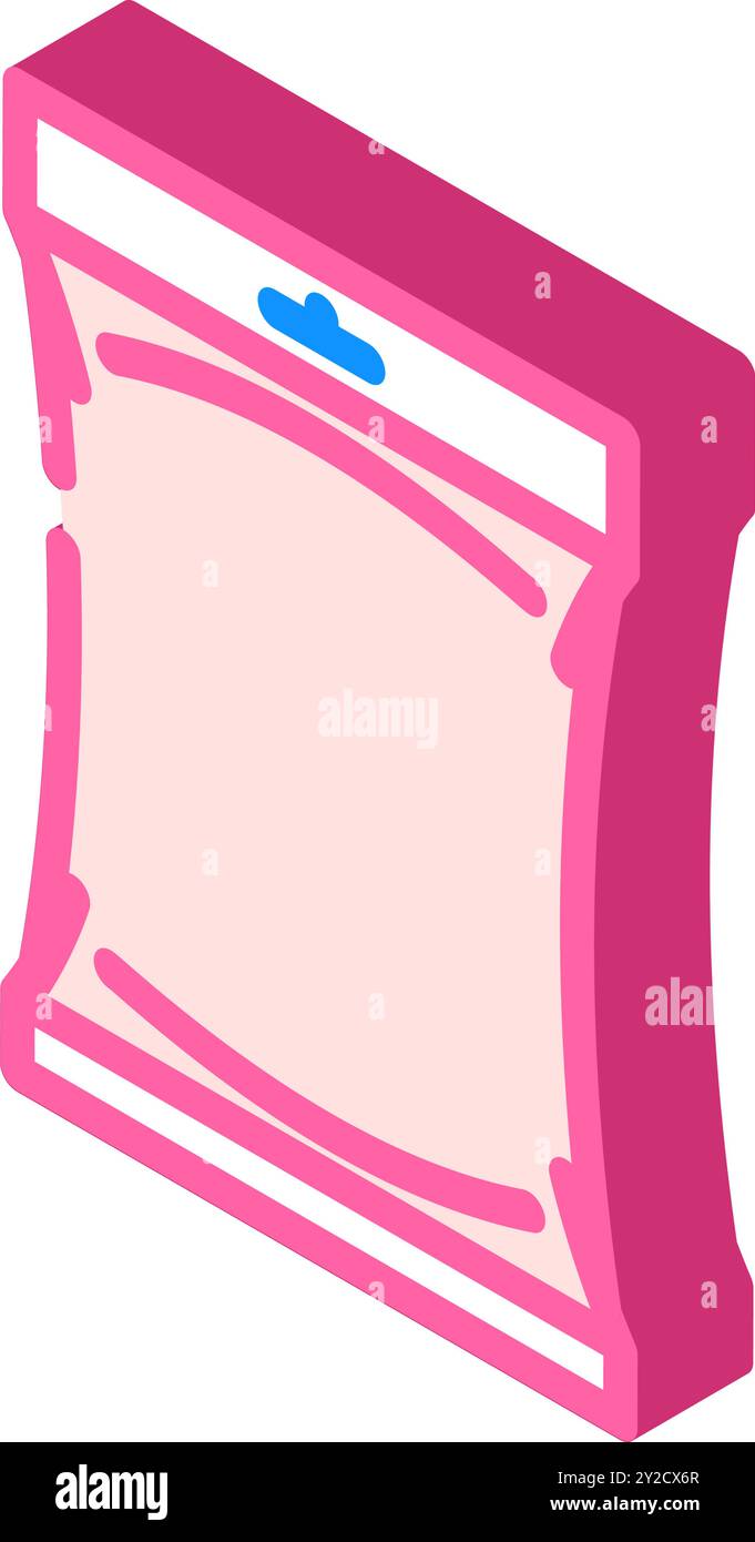 illustrazione vettoriale dell'icona isometrica della confezione in plastica Illustrazione Vettoriale