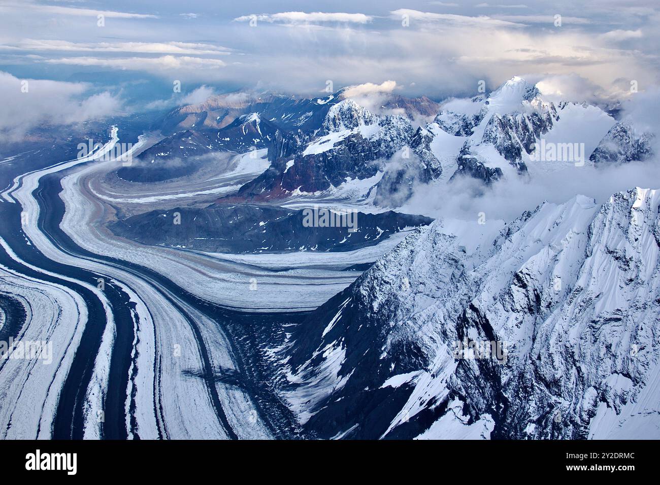 Vista aerea del Parco Nazionale di Denali Foto Stock