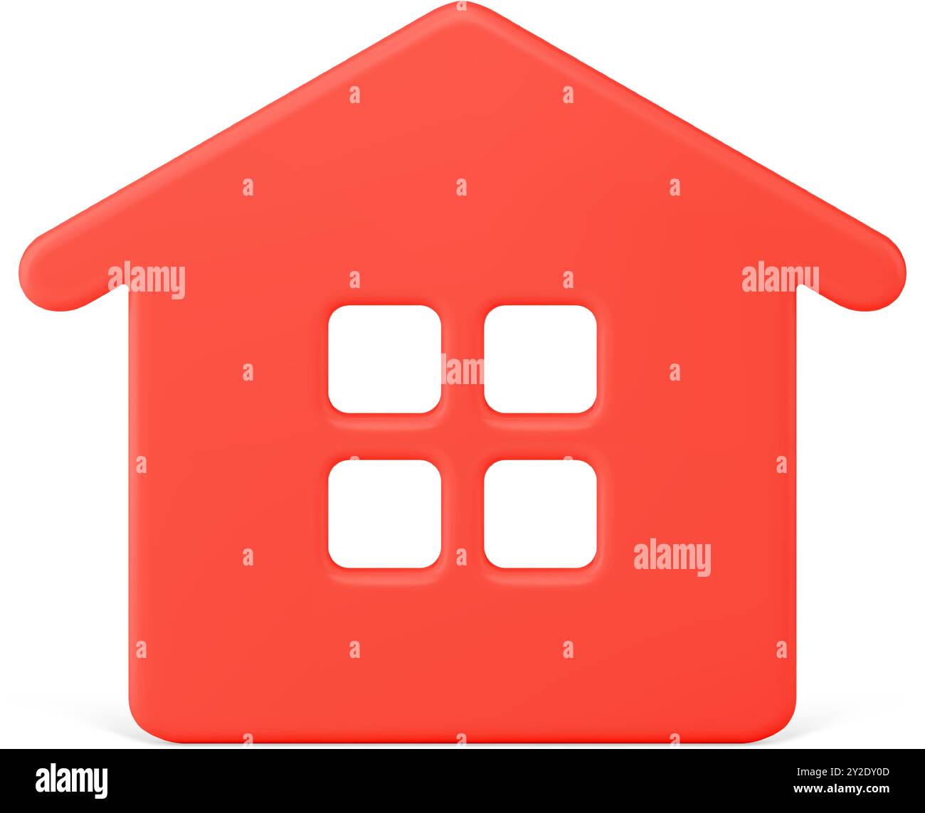 Piccola capanna rossa, arredamento di lusso natalizio, realistica illustrazione vettoriale. Accogliente casa di campagna scintillante con finestra sul tetto a triangolo isolata. Carini Natale Illustrazione Vettoriale