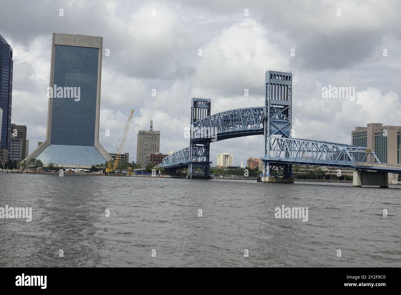 La città di Jacksonville, Florida, sull'Oceano Atlantico Foto Stock