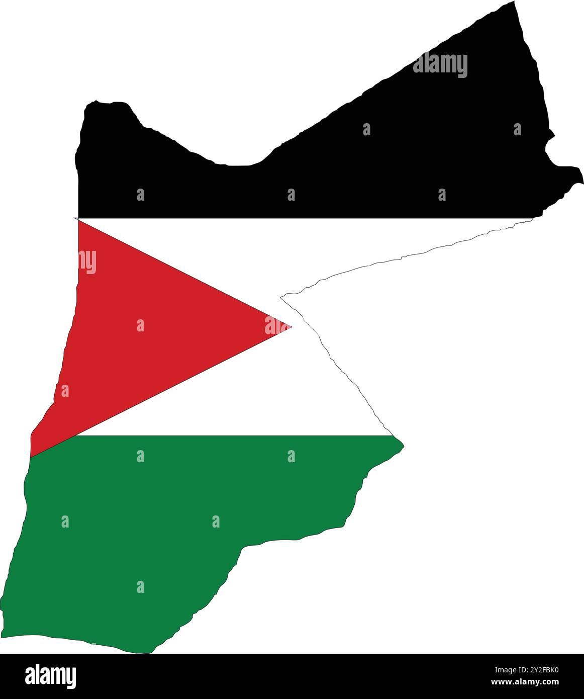 Jordan Flag in Mappa, Jordan Map with Flag, Map of Jordan, Map with Flag, Nation Flag Jordan Illustrazione Vettoriale
