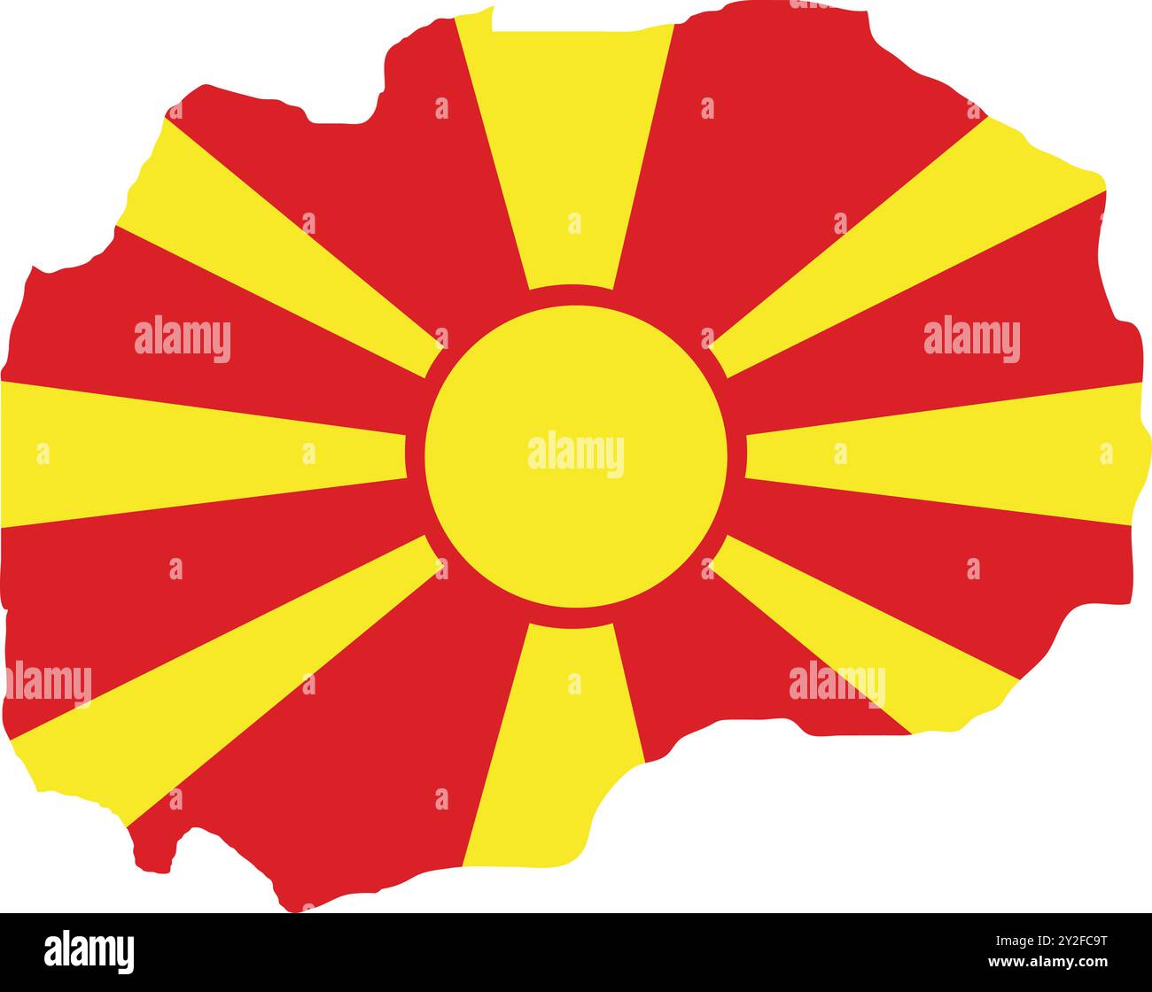 Macedonia del Nord bandiera nella mappa, Macedonia del Nord Mappa con bandiera, Mappa della Macedonia del Nord, Mappa con bandiera, bandiera della nazione Macedonia del Nord Illustrazione Vettoriale
