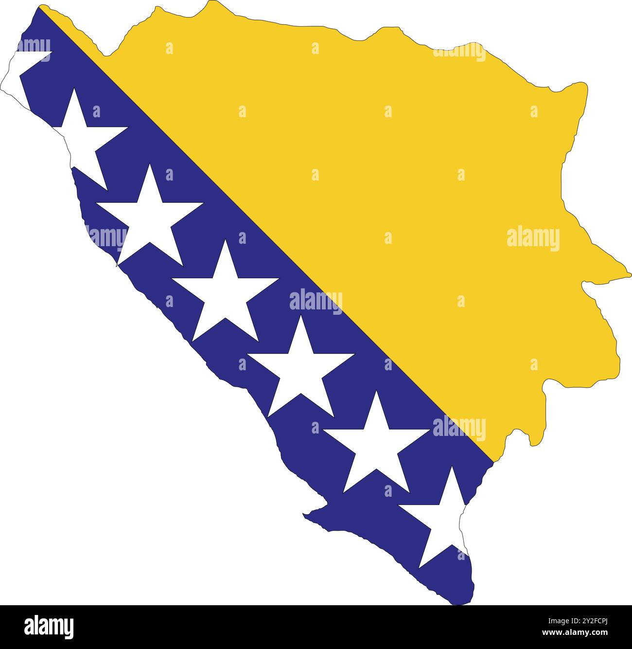 Bosnia ed erzegovina bandiera nella mappa, Bosnia ed erzegovina Mappa con bandiera, Mappa della Bosnia ed erzegovina, Mappa con bandiera, bandiera della nazione Bosnia ed erzegovina Illustrazione Vettoriale