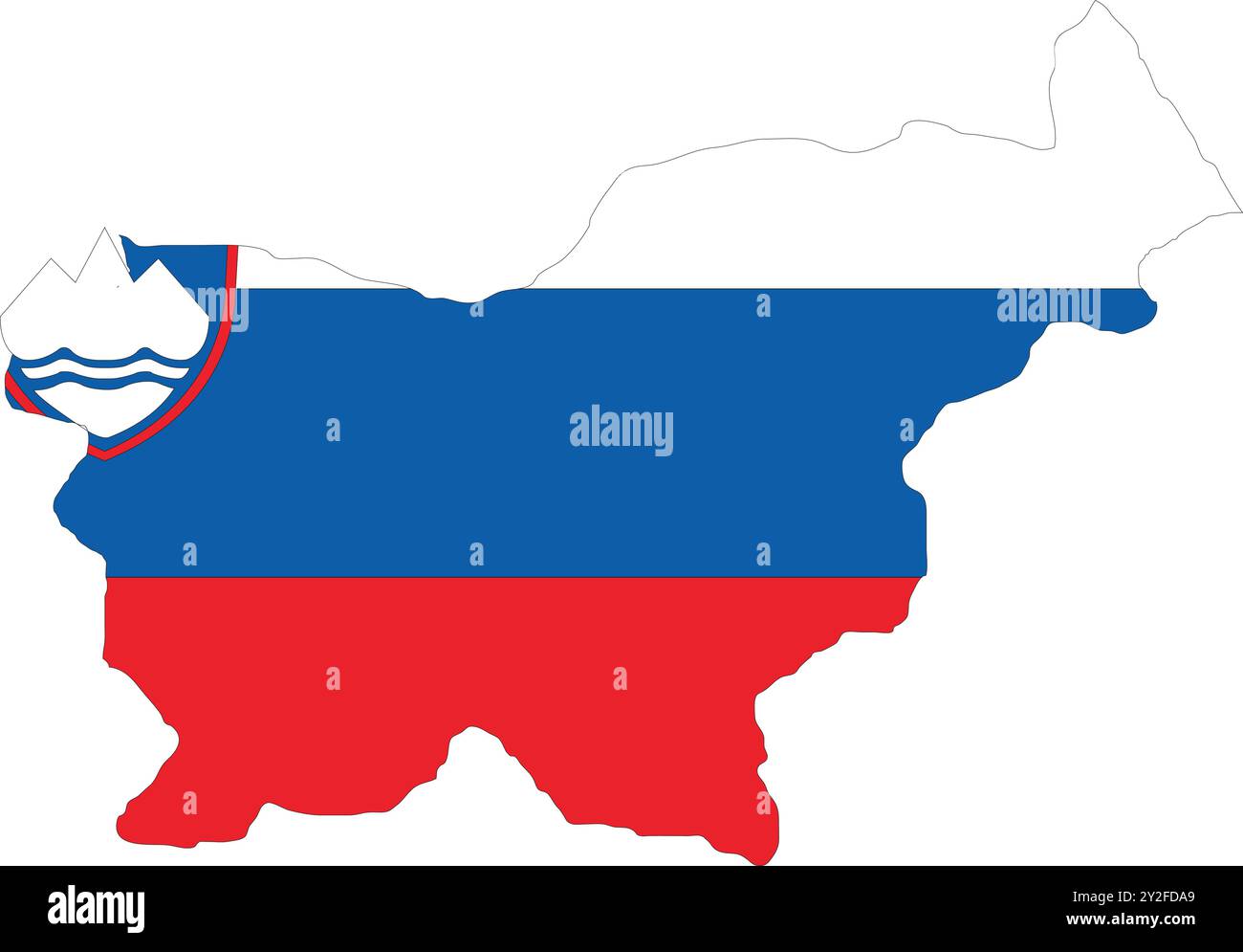 Slovenia bandiera in Mappa, Slovenia Mappa con bandiera, Mappa della Slovenia, Mappa con bandiera, bandiera della nazione Slovenia Illustrazione Vettoriale