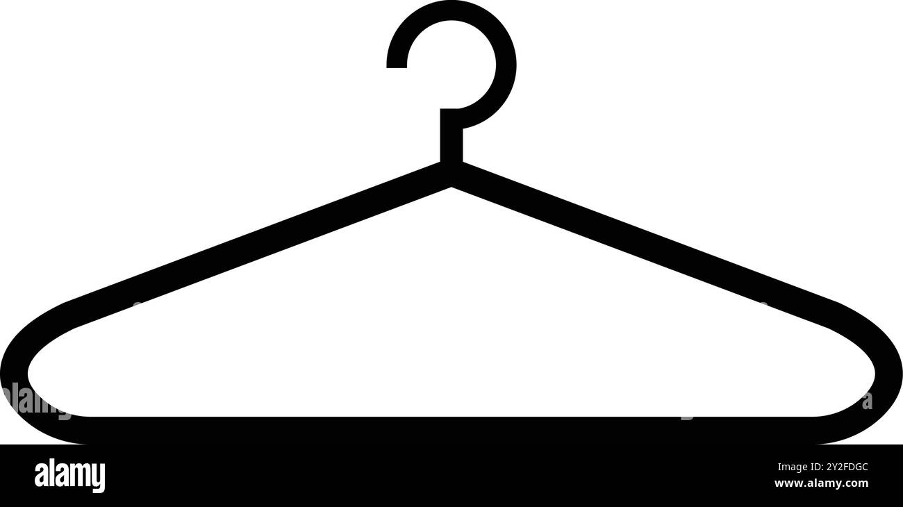 Icona appendiabiti, icona appendiabiti, insegna guardaroba, appendiabiti in plastica, appendiabiti Illustrazione Vettoriale