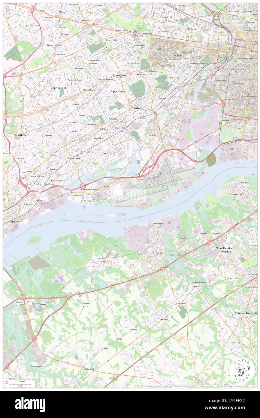 Tinicum Township, Delaware County, Stati Uniti, Pennsylvania, N 39 51' 51'', S 75 16' 9'', MAP, Cartascapes Map pubblicata nel 2024. Esplora Cartascapes, una mappa che rivela i diversi paesaggi, culture ed ecosistemi della Terra. Viaggia attraverso il tempo e lo spazio, scoprendo l'interconnessione del passato, del presente e del futuro del nostro pianeta. Foto Stock