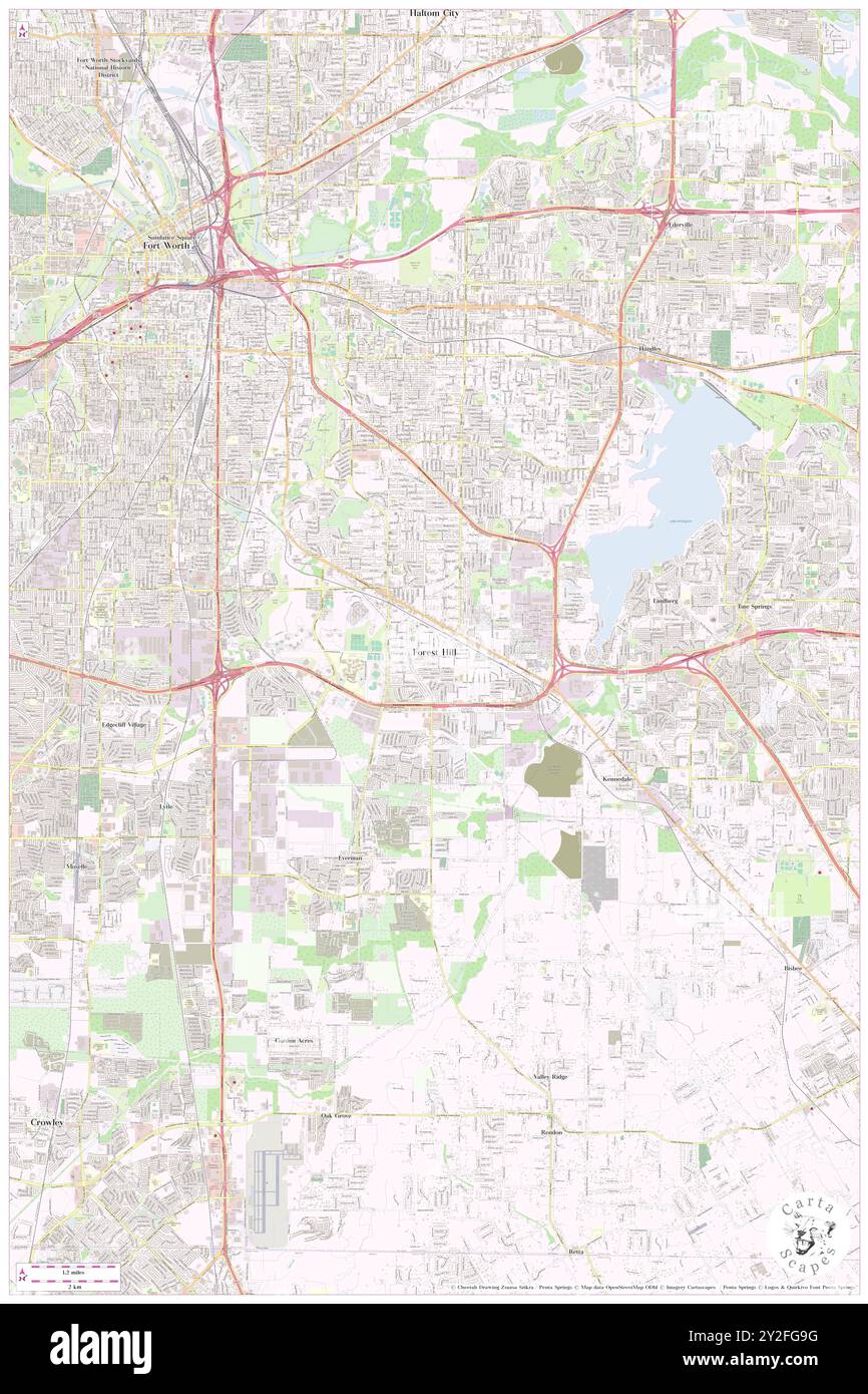 Forest Hill, Tarrant County, Stati Uniti, Stati Uniti, Texas, N 32 40' 19'', S 97 16' 9'', MAP, Cartascapes Map pubblicata nel 2024. Esplora Cartascapes, una mappa che rivela i diversi paesaggi, culture ed ecosistemi della Terra. Viaggia attraverso il tempo e lo spazio, scoprendo l'interconnessione del passato, del presente e del futuro del nostro pianeta. Foto Stock