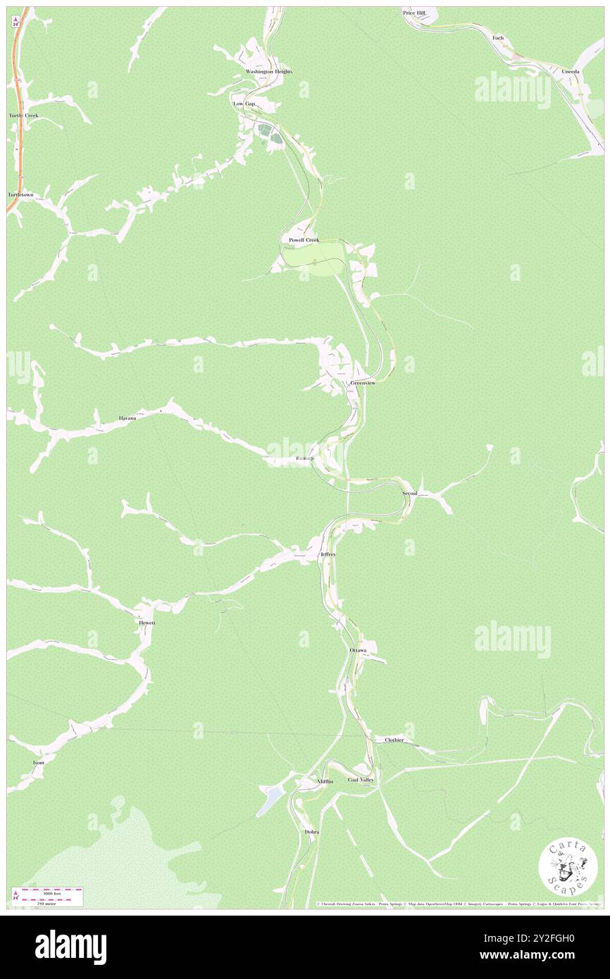 Ramage, Boone County, Stati Uniti, West Virginia, N 37 59' 3'', S 81 49' 31''', MAP, Cartascapes Map pubblicata nel 2024. Esplora Cartascapes, una mappa che rivela i diversi paesaggi, culture ed ecosistemi della Terra. Viaggia attraverso il tempo e lo spazio, scoprendo l'interconnessione del passato, del presente e del futuro del nostro pianeta. Foto Stock