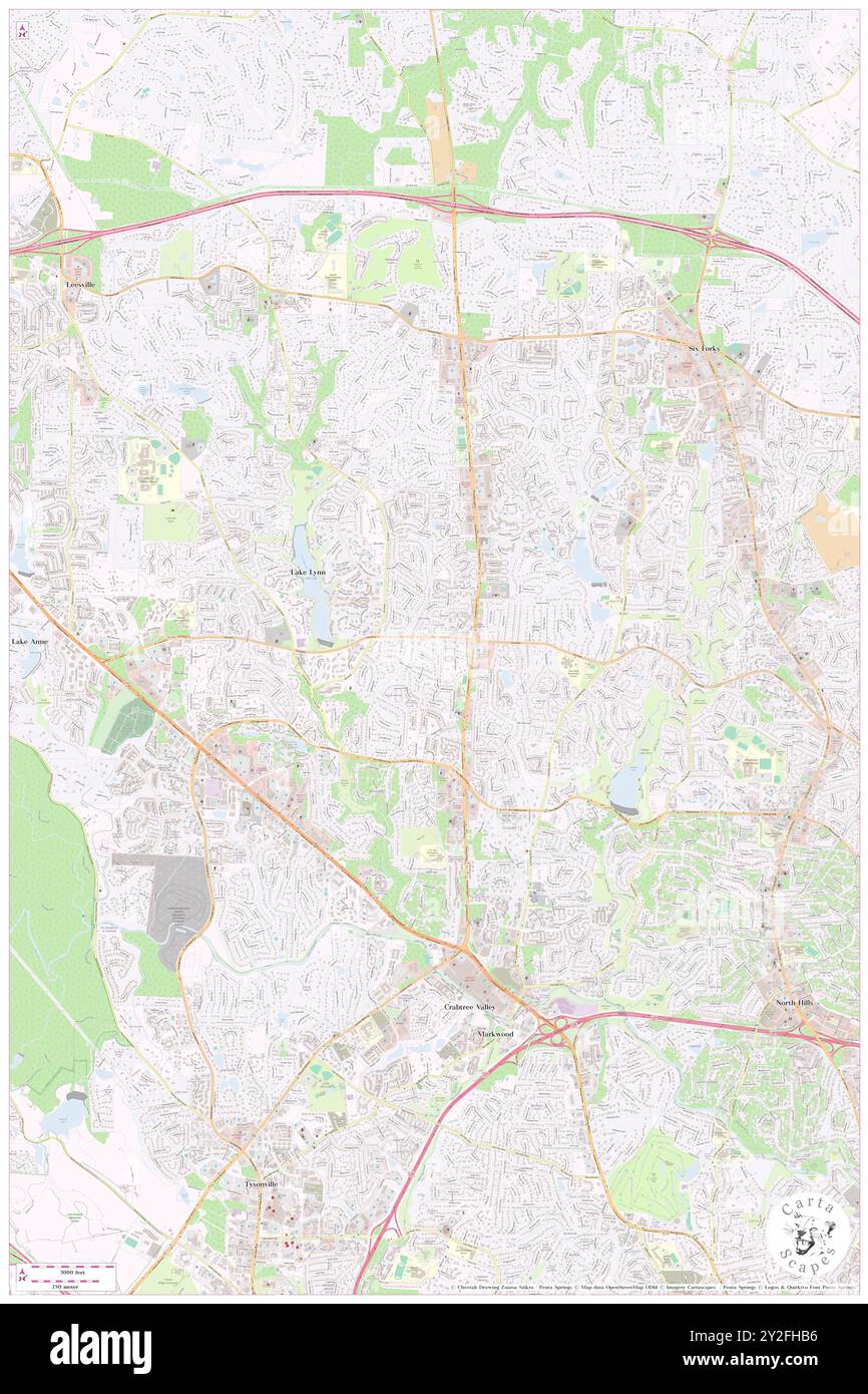 Pines of Brookhaven, Wake County, Stati Uniti, Stati Uniti, Carolina del Nord, N 35 52' 18'', S 78 41' 3'', MAP, Cartascapes Map pubblicata nel 2024. Esplora Cartascapes, una mappa che rivela i diversi paesaggi, culture ed ecosistemi della Terra. Viaggia attraverso il tempo e lo spazio, scoprendo l'interconnessione del passato, del presente e del futuro del nostro pianeta. Foto Stock