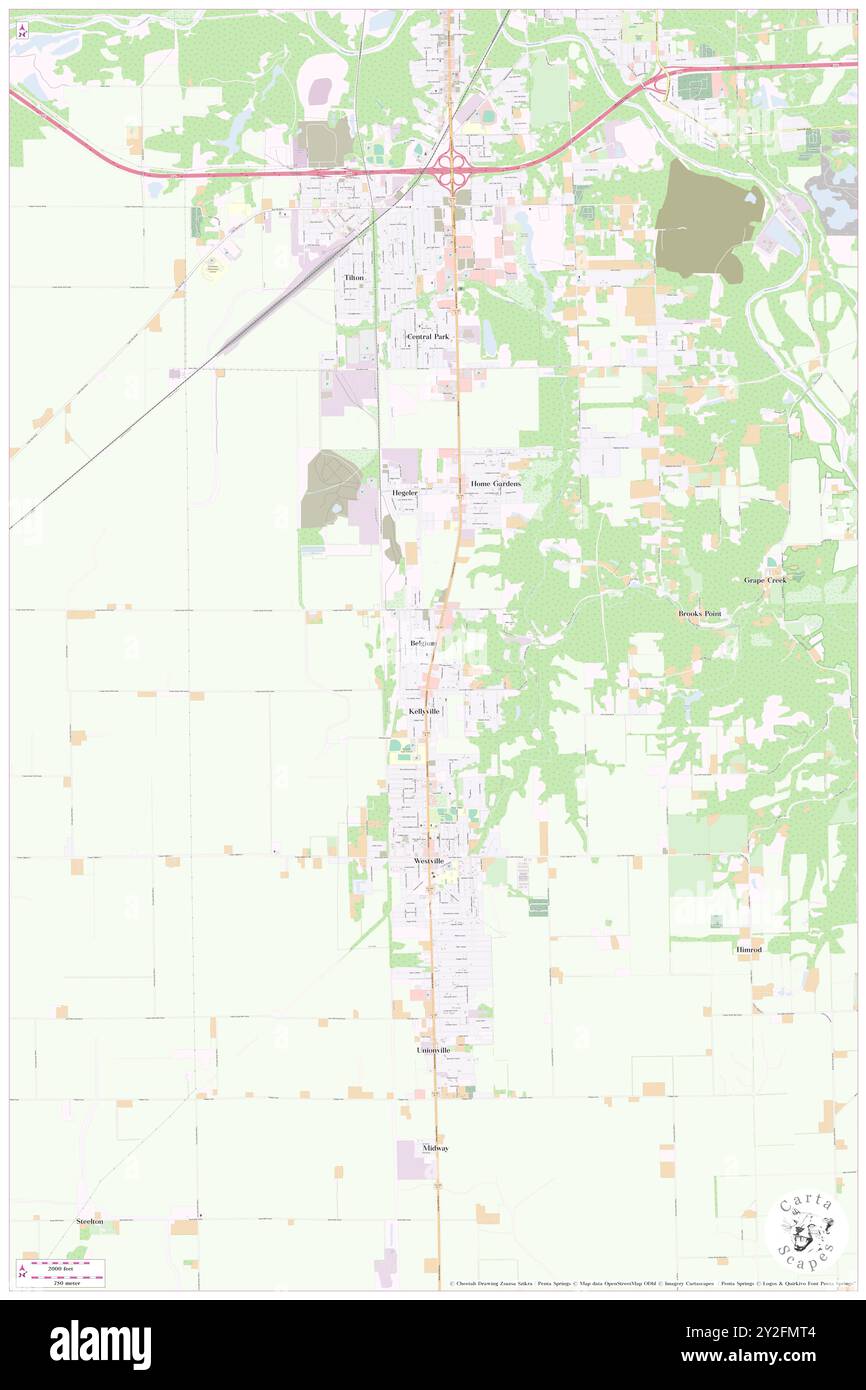 Belgio, Vermilion County, Stati Uniti, Stati Uniti, Illinois, N 40 3' 41'', S 87 38' 17'', MAP, Cartascapes Map pubblicata nel 2024. Esplora Cartascapes, una mappa che rivela i diversi paesaggi, culture ed ecosistemi della Terra. Viaggia attraverso il tempo e lo spazio, scoprendo l'interconnessione del passato, del presente e del futuro del nostro pianeta. Foto Stock