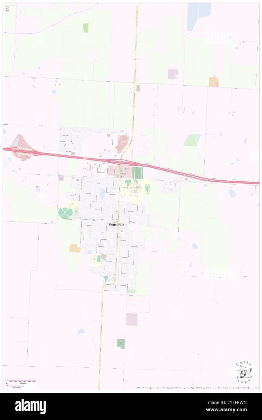 Concordia, Lafayette County, Stati Uniti, Missouri, N 38 59' 0'', S 93 34' 6'', MAP, Cartascapes Map pubblicata nel 2024. Esplora Cartascapes, una mappa che rivela i diversi paesaggi, culture ed ecosistemi della Terra. Viaggia attraverso il tempo e lo spazio, scoprendo l'interconnessione del passato, del presente e del futuro del nostro pianeta. Foto Stock