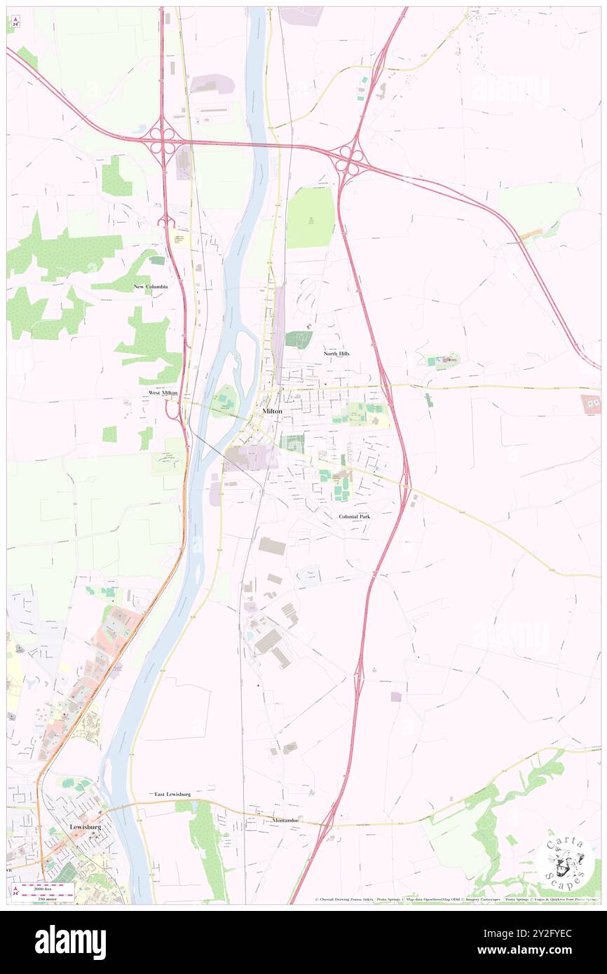 Milton, contea di Northumberland, Stati Uniti, Pennsylvania, N 41 0' 43'', S 76 50' 51'', MAP, Cartascapes Map pubblicata nel 2024. Esplora Cartascapes, una mappa che rivela i diversi paesaggi, culture ed ecosistemi della Terra. Viaggia attraverso il tempo e lo spazio, scoprendo l'interconnessione del passato, del presente e del futuro del nostro pianeta. Foto Stock