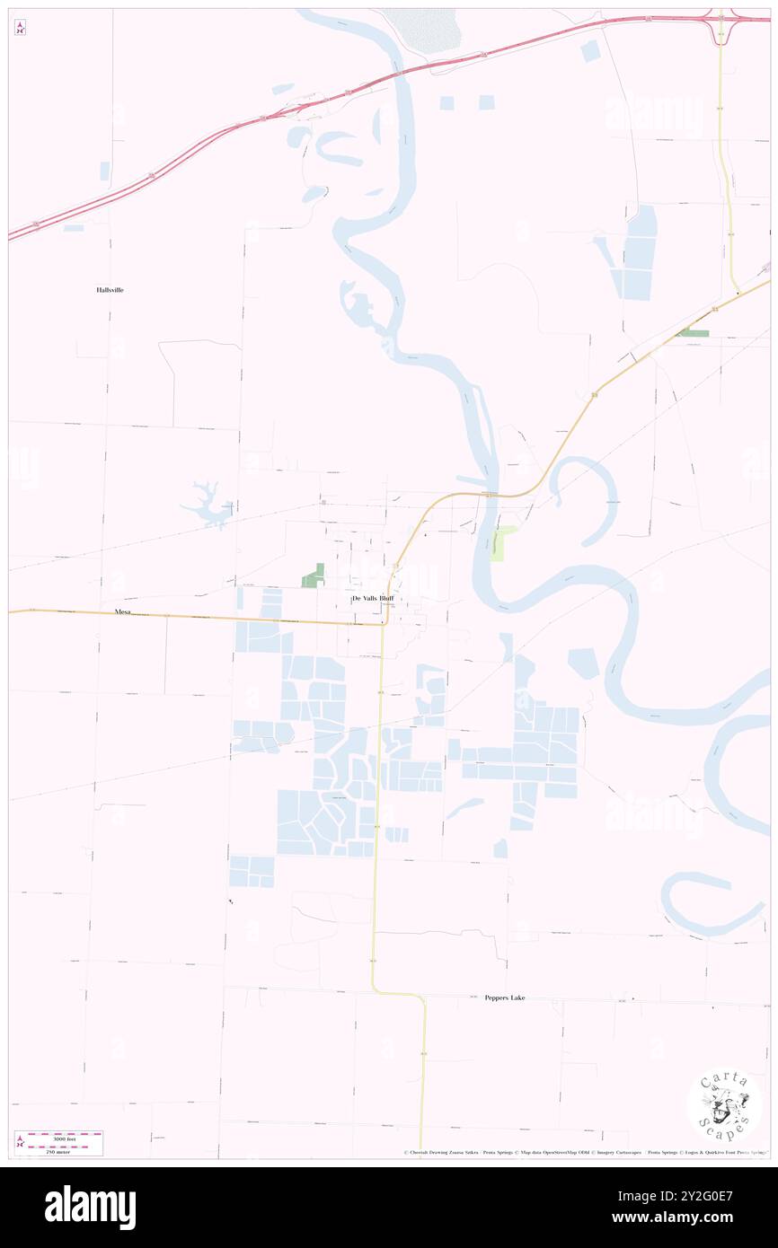 De Valls Bluff, Prairie County, Stati Uniti, Arkansas, N 34 47' 5'', S 91 27' 30''', MAP, Cartascapes Map pubblicata nel 2024. Esplora Cartascapes, una mappa che rivela i diversi paesaggi, culture ed ecosistemi della Terra. Viaggia attraverso il tempo e lo spazio, scoprendo l'interconnessione del passato, del presente e del futuro del nostro pianeta. Foto Stock